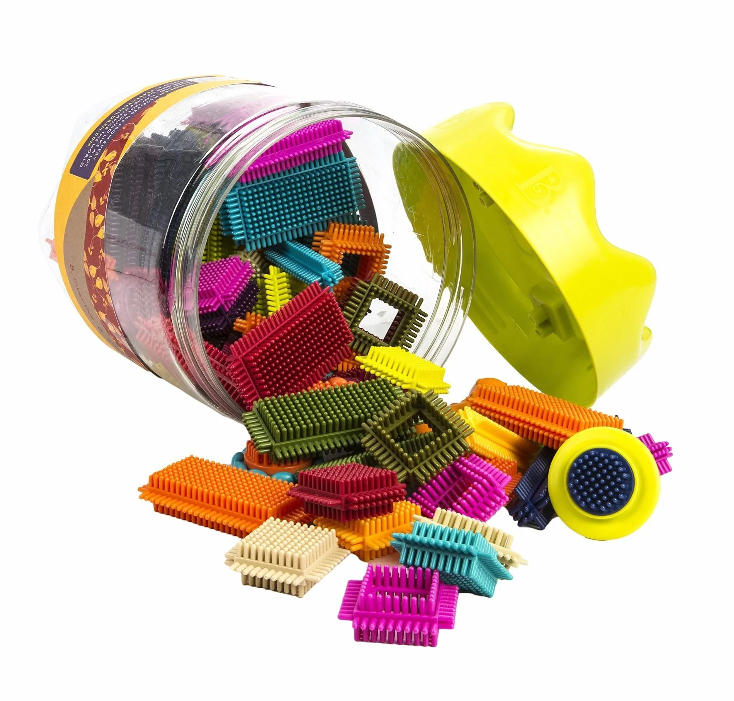 B. toys Stem klocki do układania w stosy, 68 elementów, do składania, z przechowywaniem – zabawki dla dzieci od 2 lat