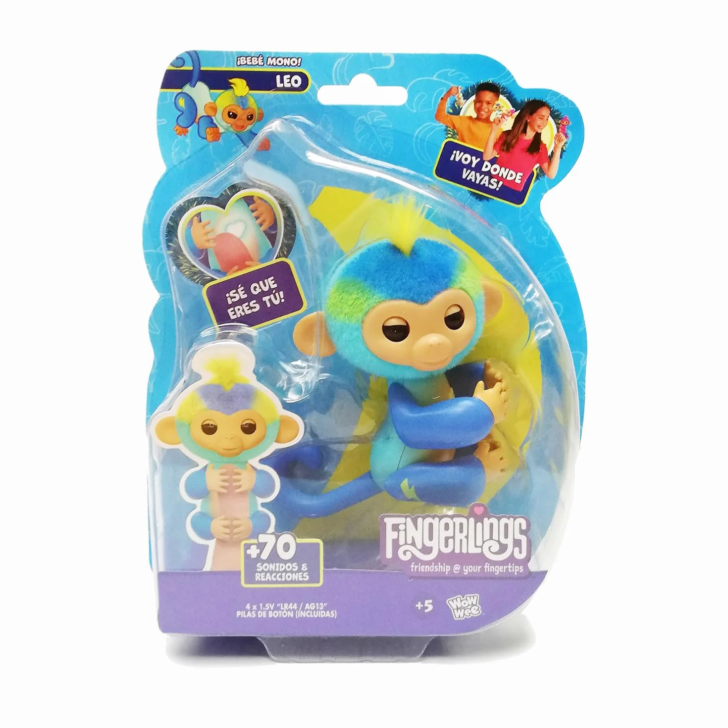 Bizak Fingerlings Leo interaktywna małpka z 70 dźwiękami i reakcjami