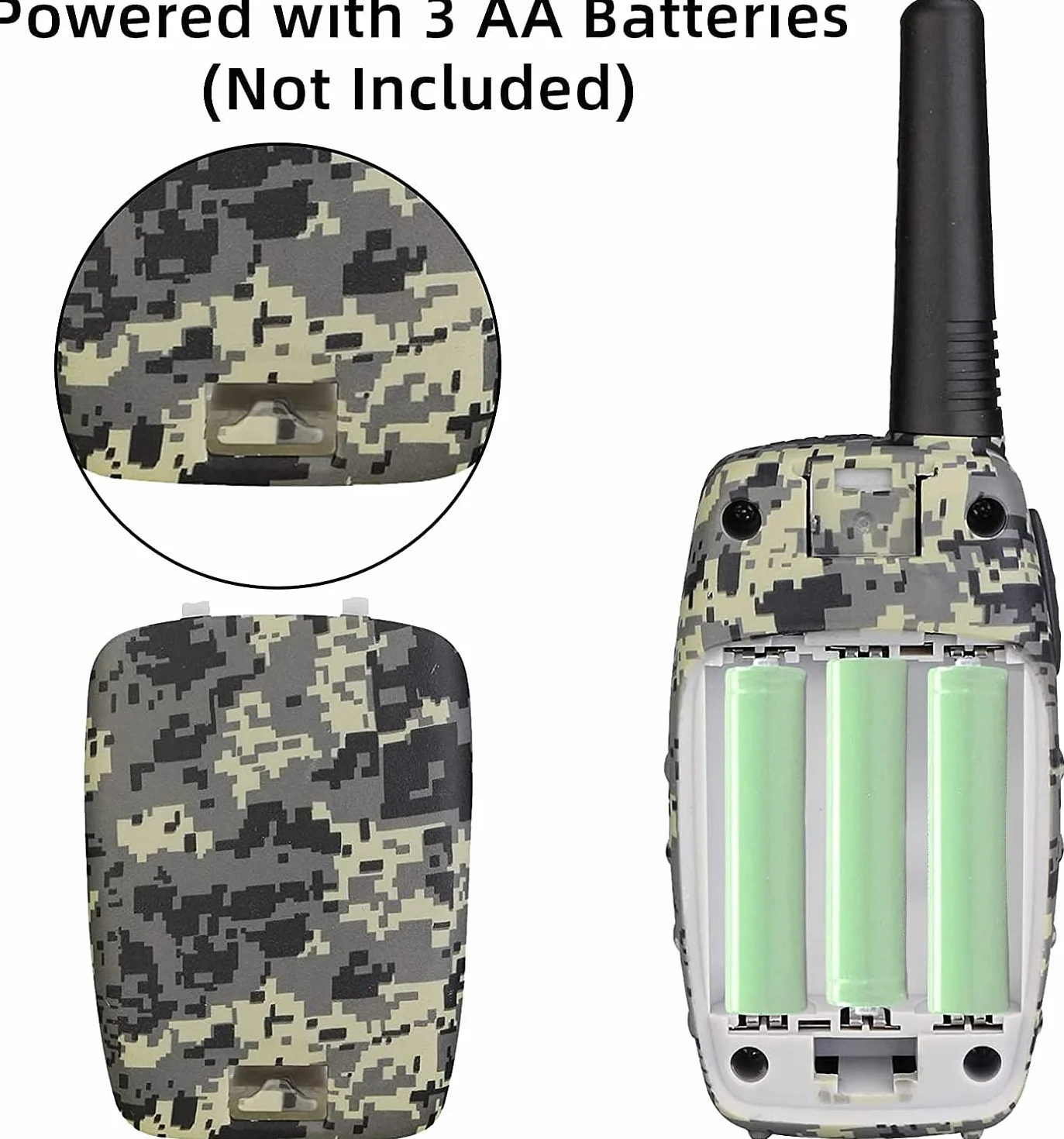 Retevis RT628 krótkofalówka dla dzieci, duży zasięg, prosta obsługa PMR446, zabawka dla dzieci w wieku od 3 do 12 lat, Spy Gear, podróże (1 para, kamuflaż)