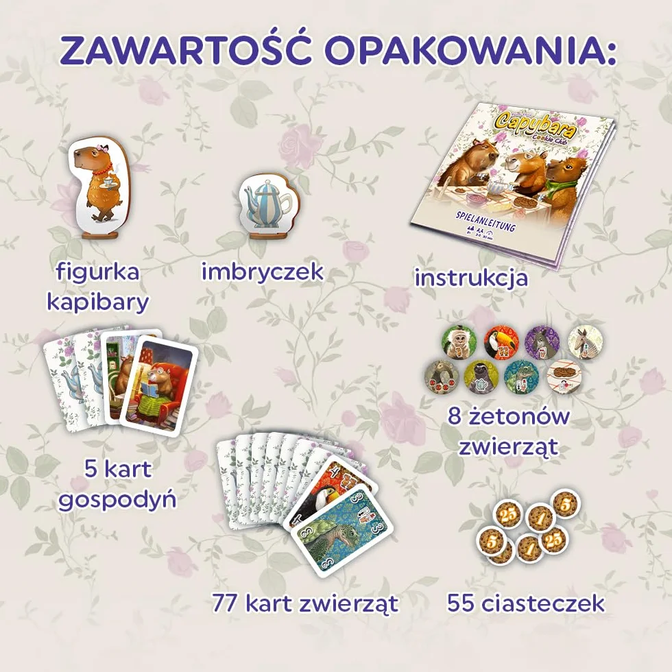 Trefl - Kapibary Herbaciary - Gra Rodzinna, Strategia, Planowanie i Logiczne Myślenie, dla Dorosłych i Dzieci od 8 lat