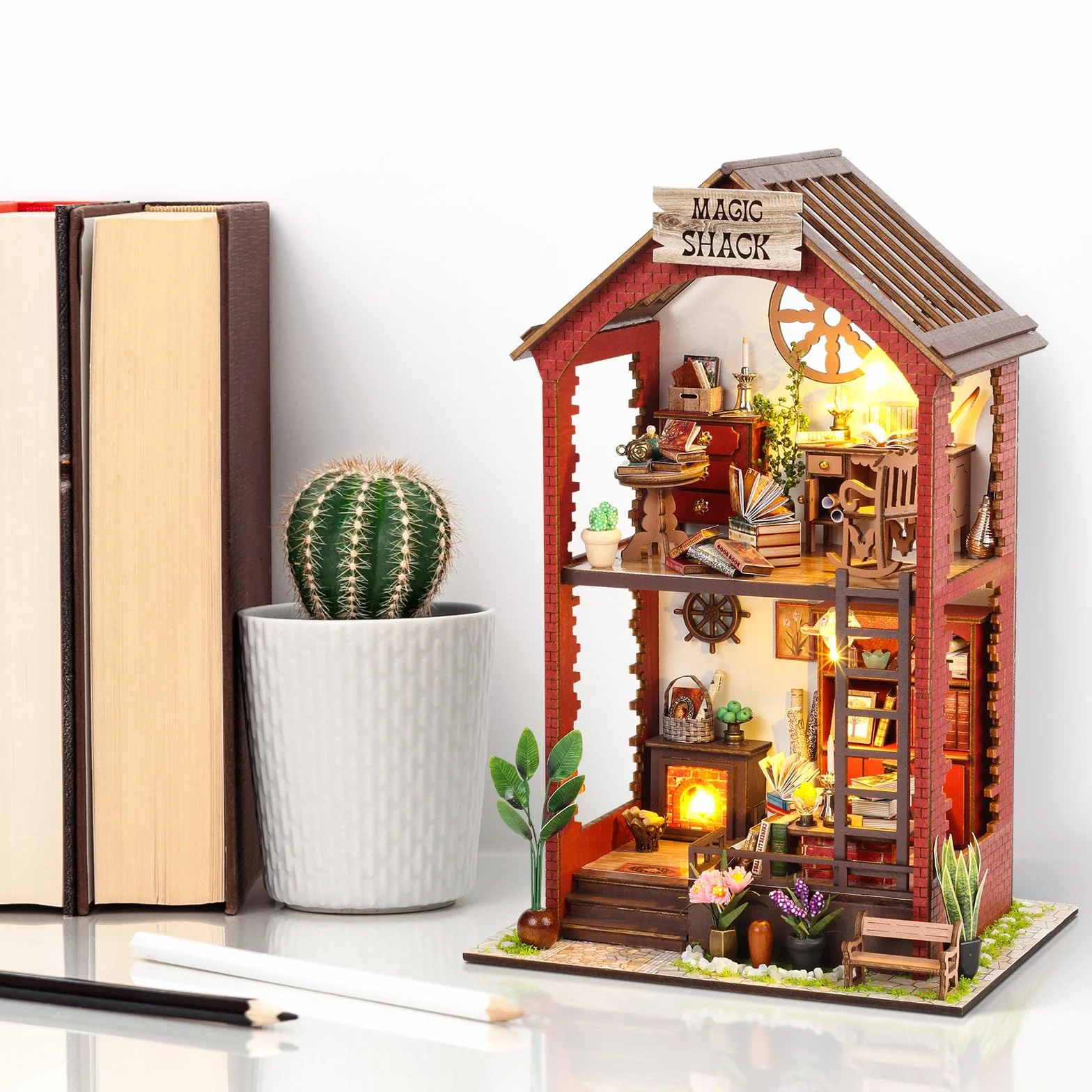 Drewniany domek dla lalek DIY zestaw Cuteefun prezent urodzinowy świąteczny