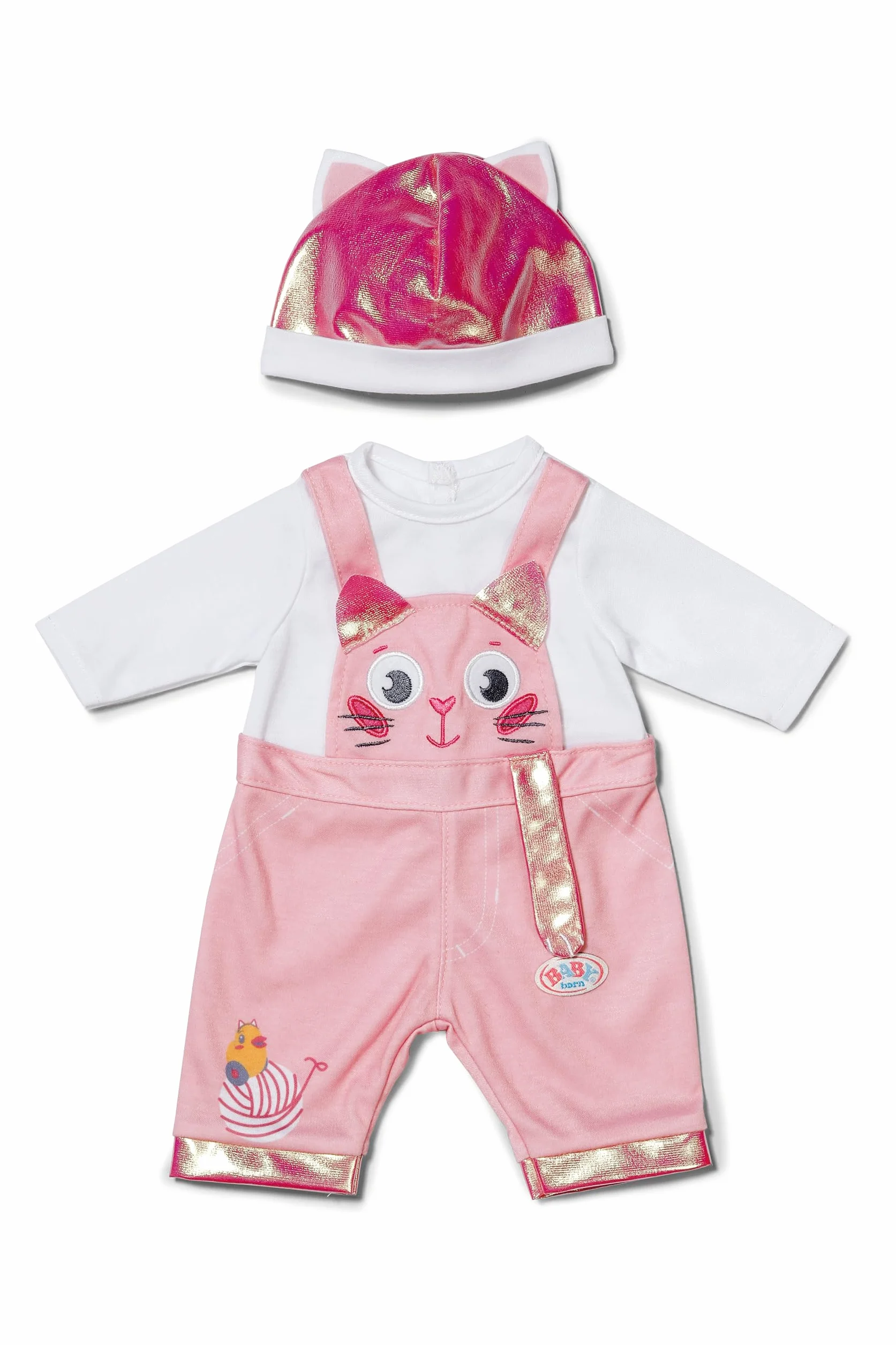 BABY born Kotek Onesie, śpioszki z długimi rękawami z ogrodniczkami z czapką Zapf Creation
