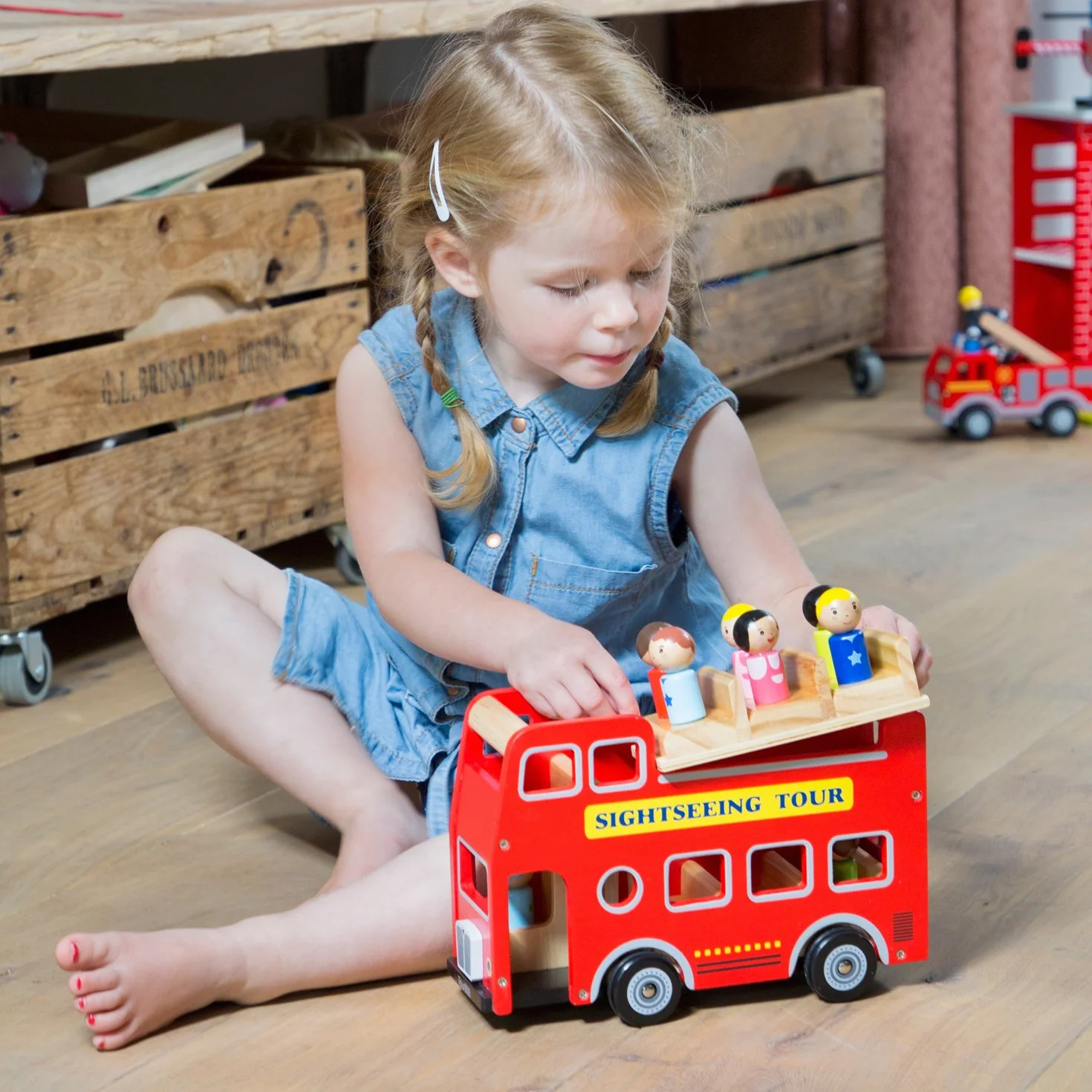 New Classic Toys City Tour Bus Zabawka, Czerwony, Od 1.5 Roku