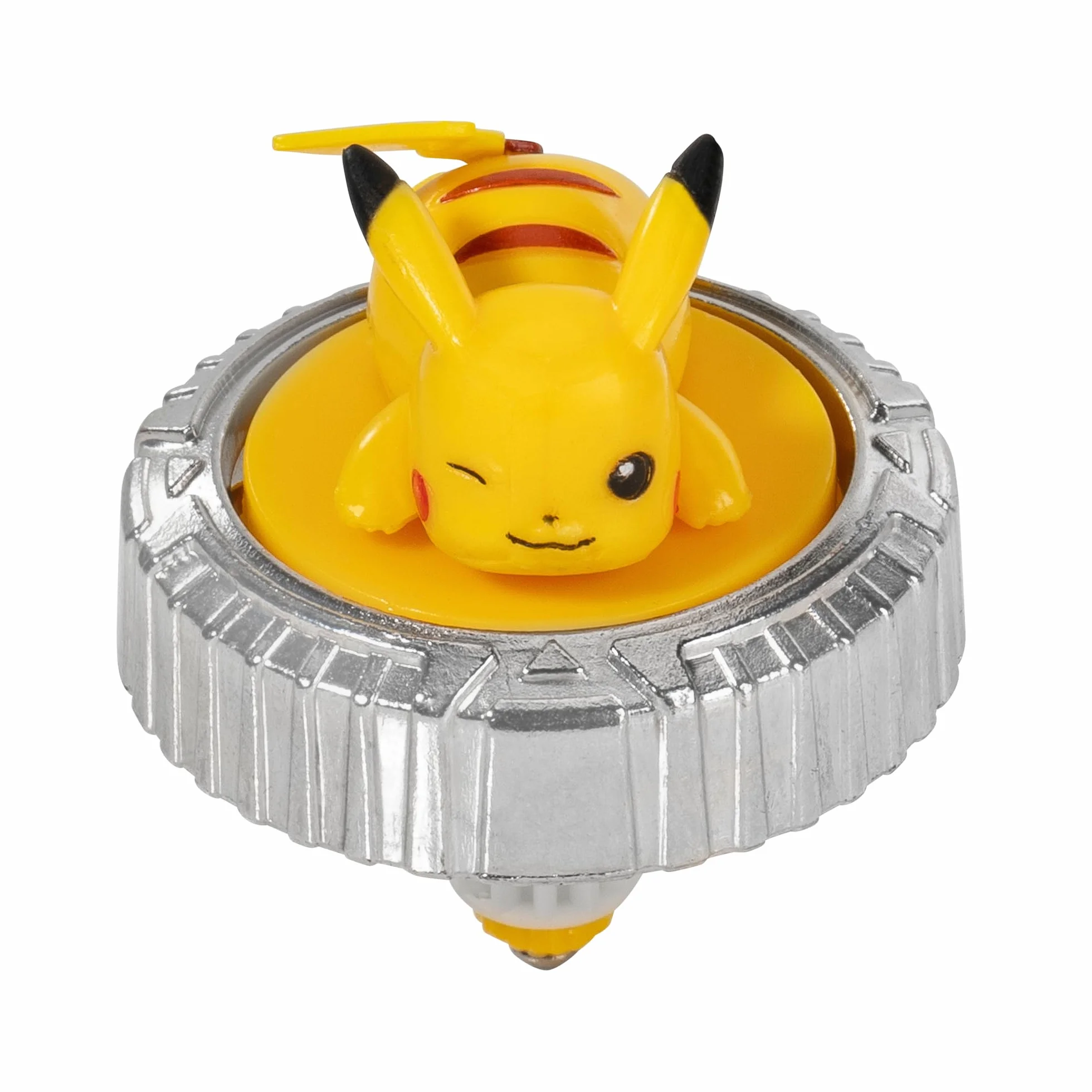 Bandai - Pokémon Arena + 4 Spinnery w Zestawie - 2 Wyrzutnie Pokéball + 4 Bączki Pikachu, Evoli, Caparchip i Salamche - Fighting - Zabawka Dla Dzieci 4 Lata i + JW4411