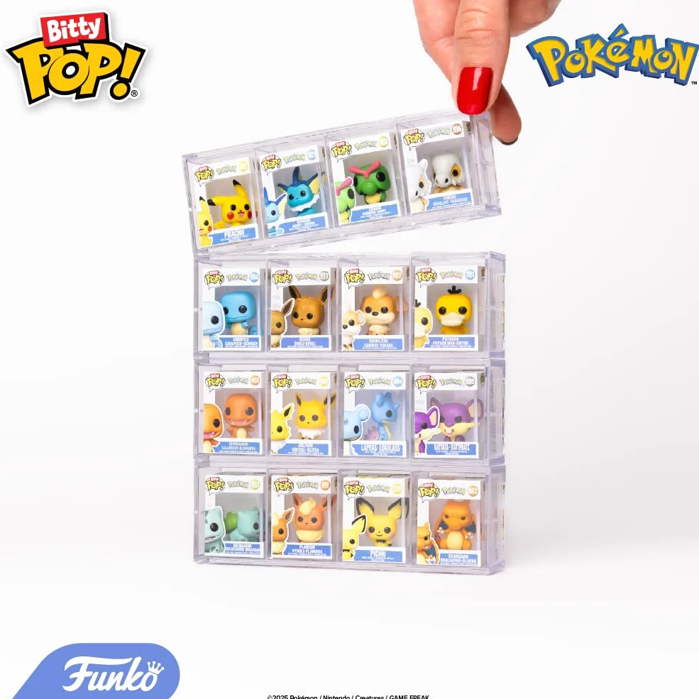 Funko Bitty Pop! Pokemon - Charmander - 4-pak - 0,9 cala (2,2 cm) kolekcjonerski - półka ekspozycyjna do układania w stos w zestawie - pomysł na prezent - torba imprezowa