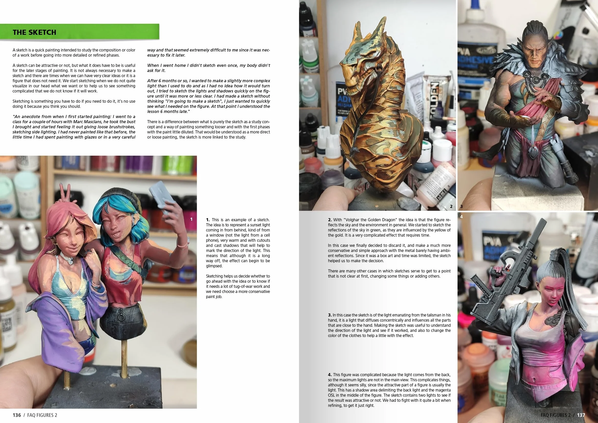 AK Book AK525 FAQ 2 figurki fantasy techniki malowania autorstwa Arnau Lázaro (320 stron) (EN)