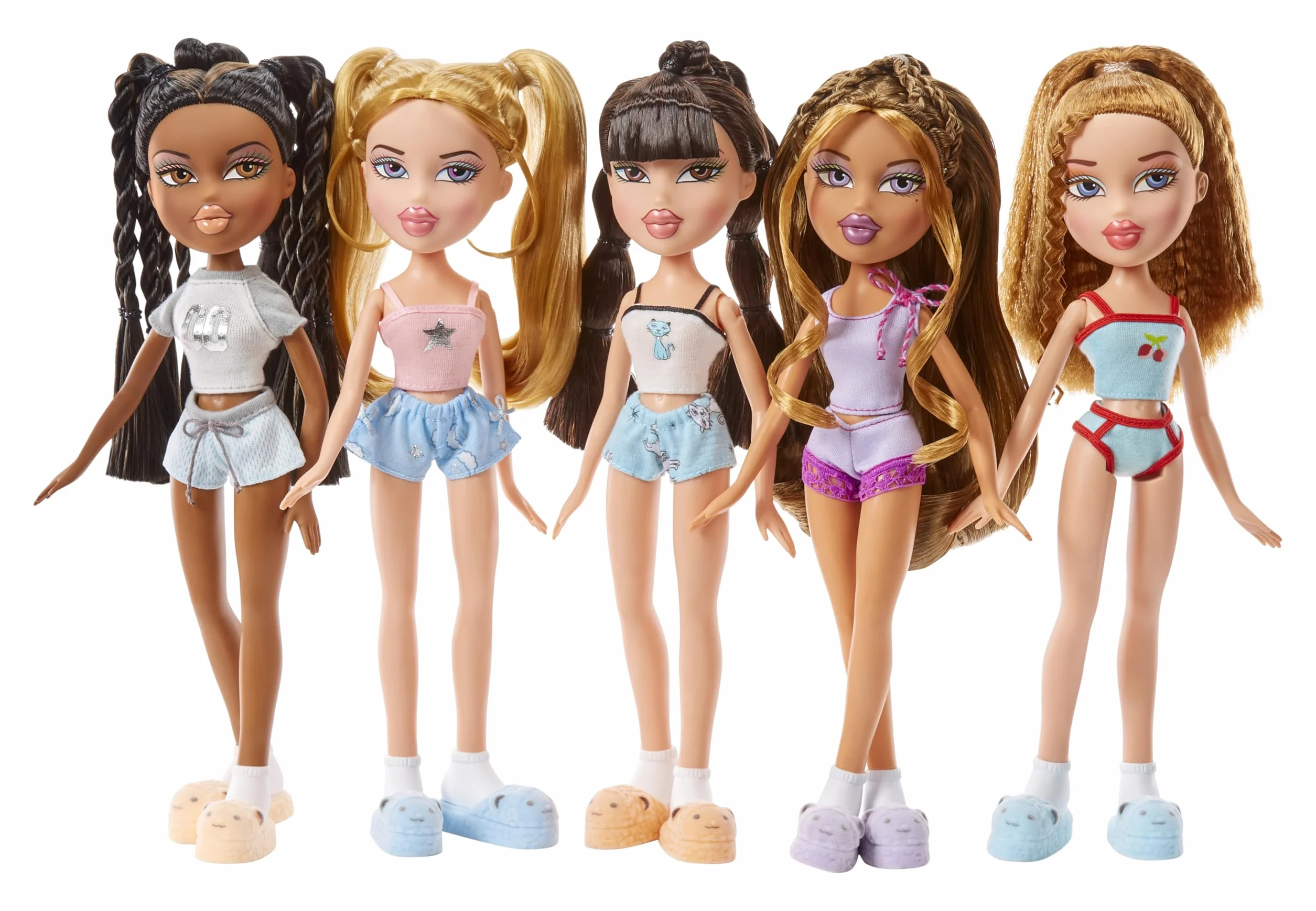 Bratz Slumber Party - Modna Lalka Meygan - z 2 Kompletami Piżam, Pluszowym Zwierzątkiem i Akcesoriami - Odpowiednia dla Dzieci i Kolekcjonerów