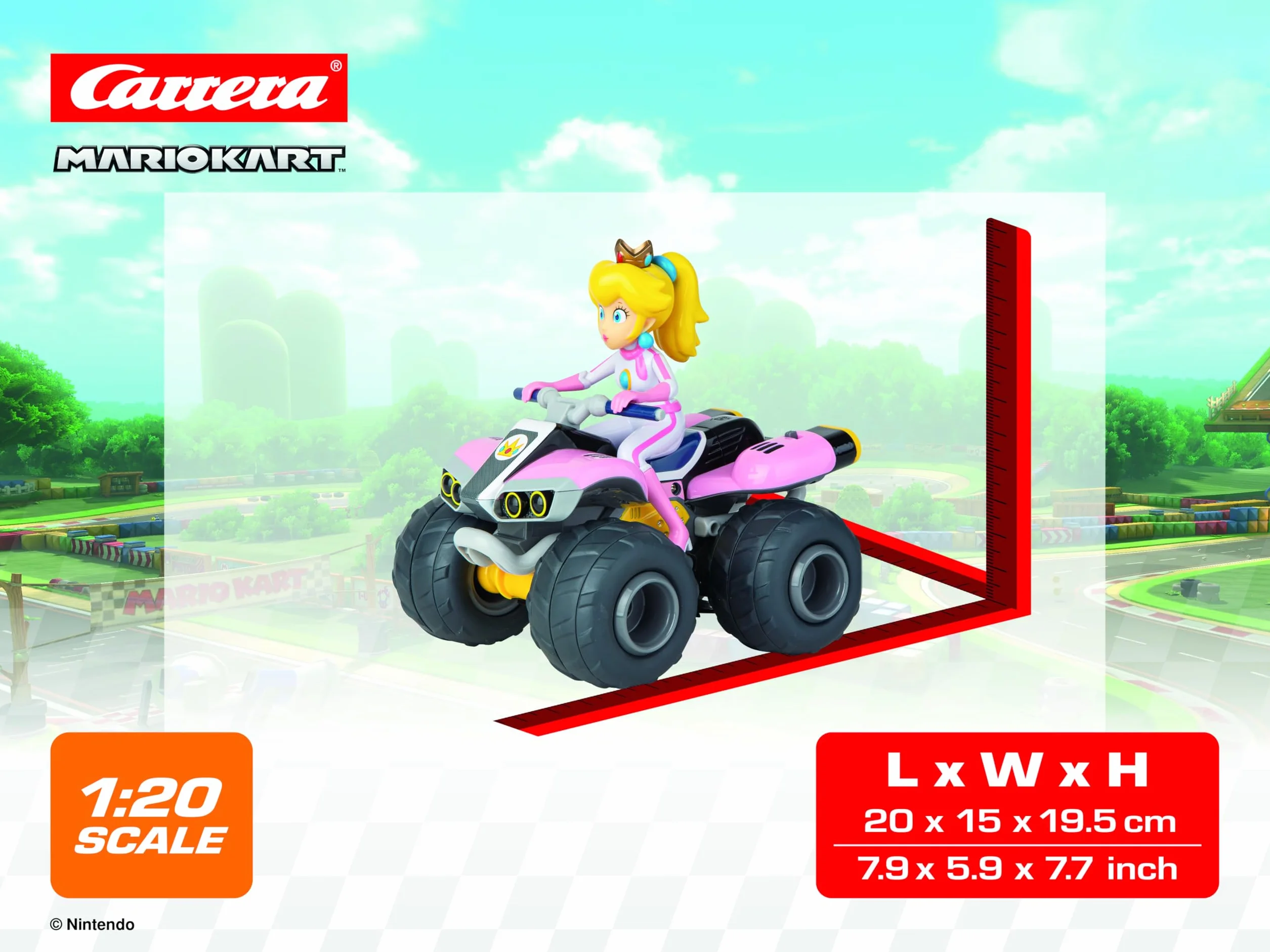 Carrera 370200999X Carrera RC Nintendo Mario Kart 8 Quad Księżniczki Muchomorki