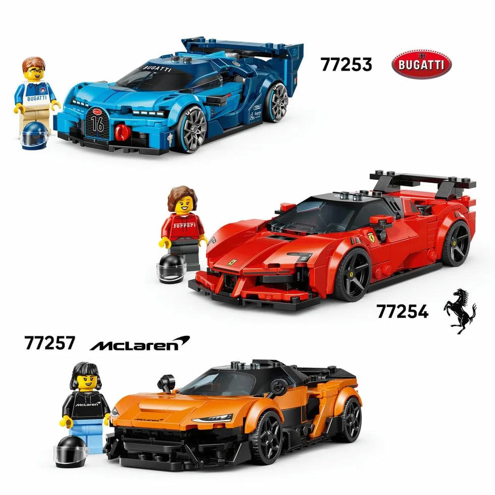 LEGO Speed Champions Wehikuł czasu z Powrotu do przyszłości, zabawka dla dzieci od 9 lat, model samochodu i dwie minifigurki Marty McFly i doktor Brown, prezent dla chłopców i dziewczynek 77256
