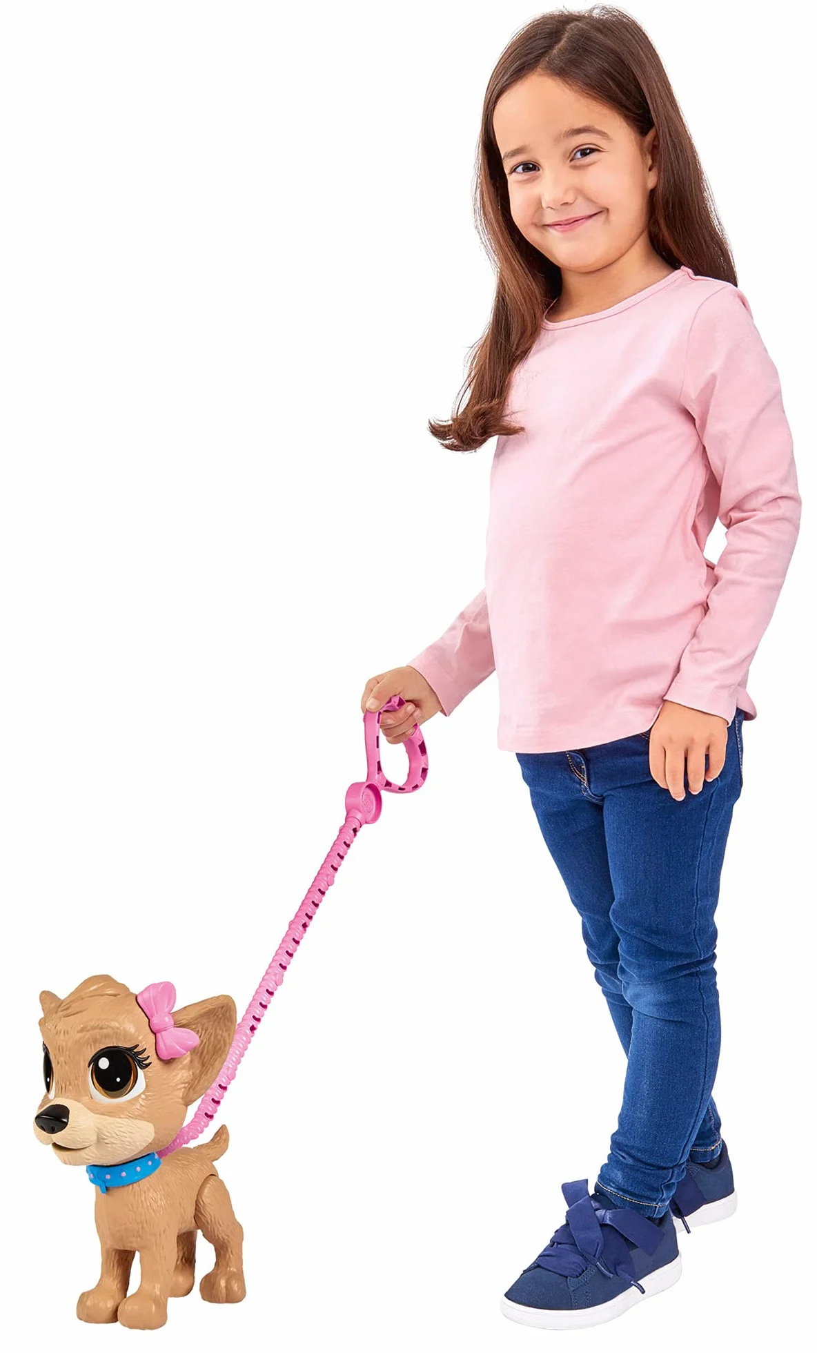 Simba 105893460 ChiChi Love Pii Pii Puppy Szczeniak 20 cm, piesek sikający, chodzi na smyczy, szczeniak z bajki dla dzieci od 3 lat