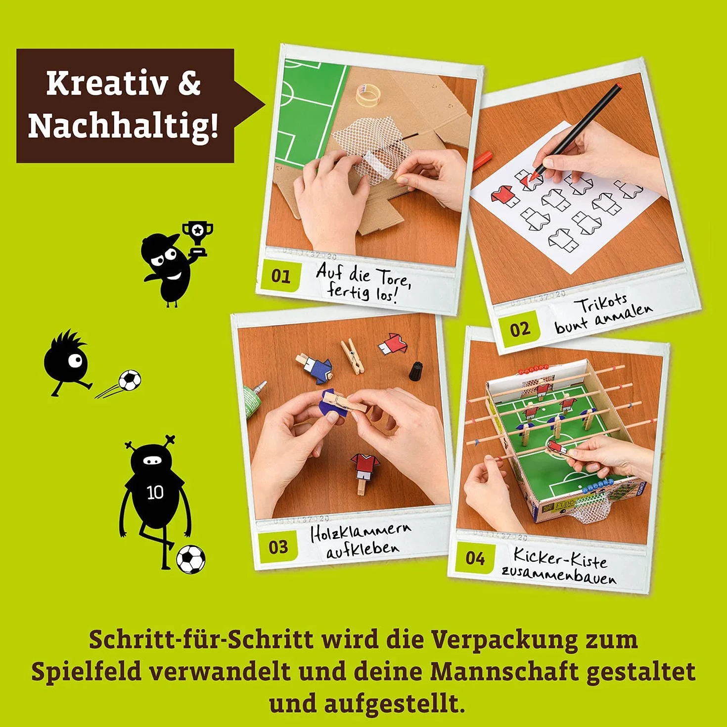 Fußball Tisch-Kicker: Bastel-Set