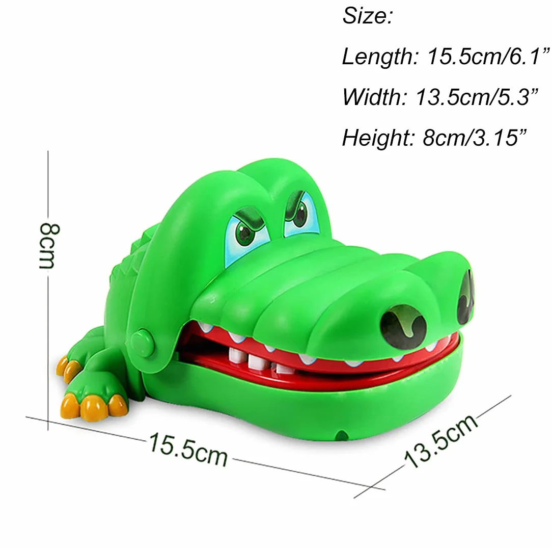 Najnowsza zabawka krokodyla klasyczna usta dentysta gryzienie palec gra rodzinna dla dzieci gra akcji zręcznościowa zabawka (21 x 14,5 x 10 cm)