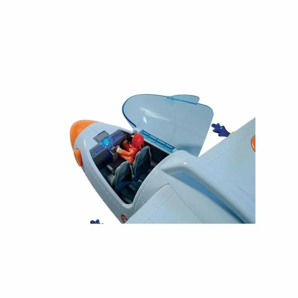 Simba 109252615038 Strażak Sam Samolot ratunkowy światło, dźwięk, strzela i posiada wiele funkcji, 42 cm