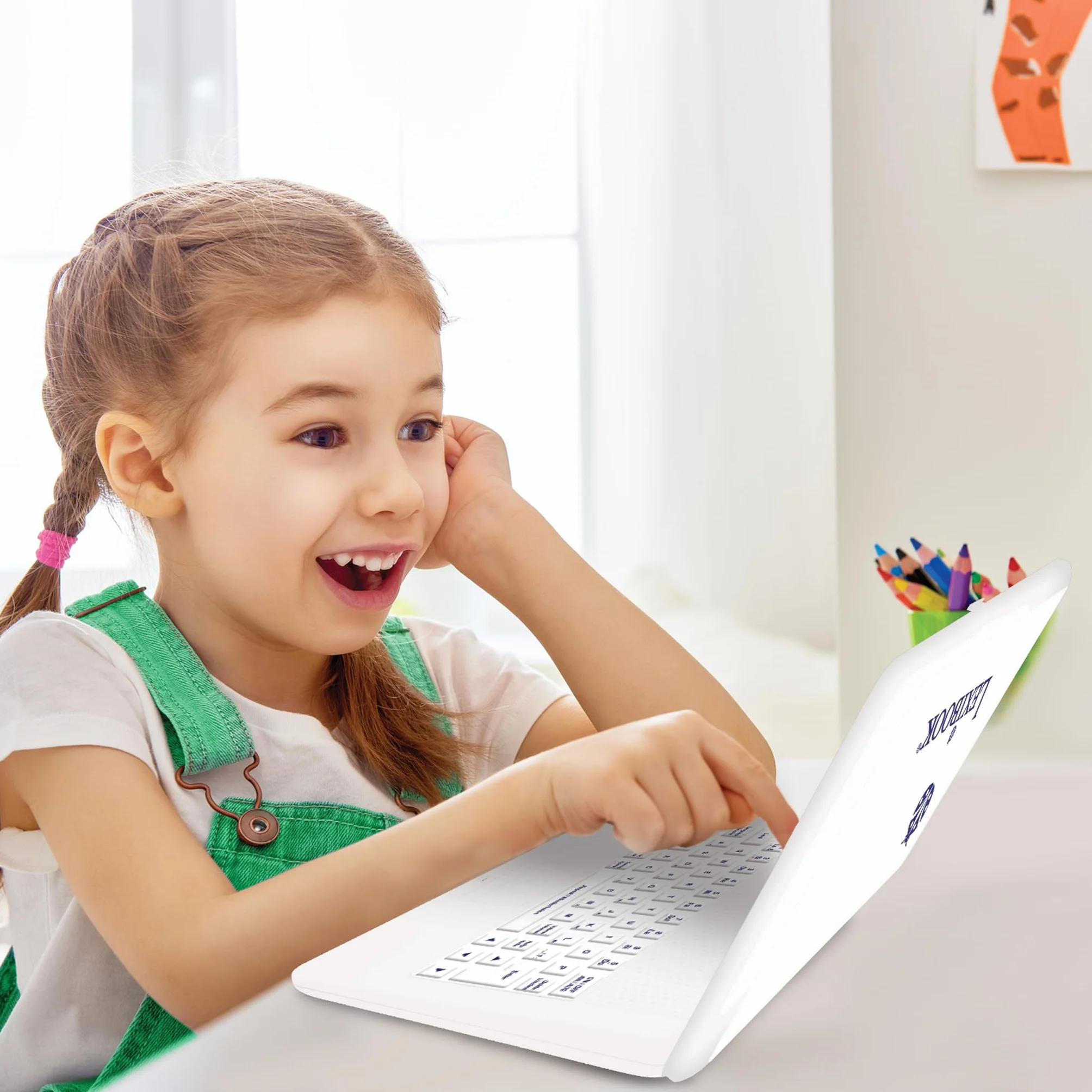 Lexibook, Dwujęzyczny i Pedagogiczny Laptop w Języku Angielskim, Niemieckim, 170 Aktywności do Nauki, Gier i Muzyki, Duży Ekran, JC599i3