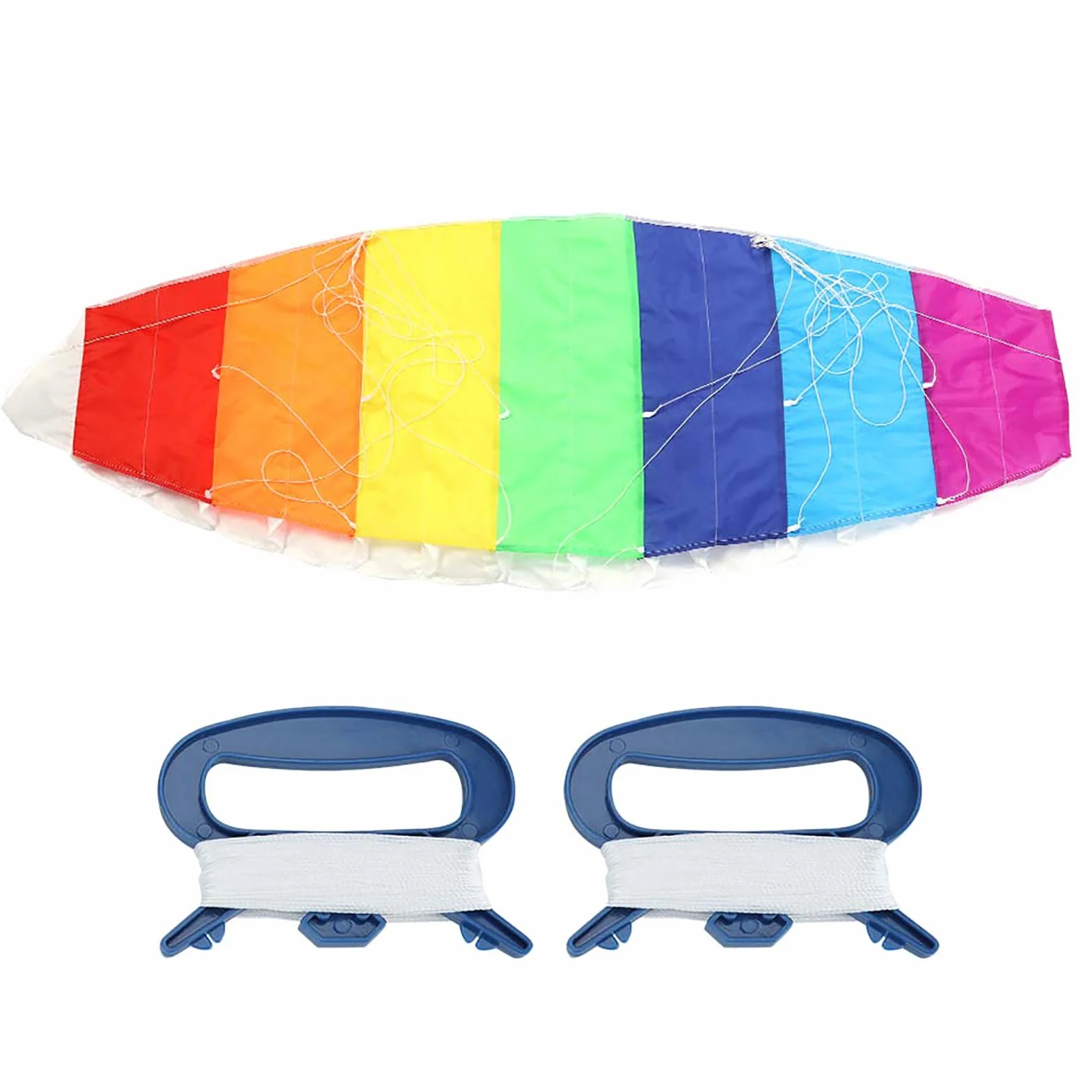 Rainbow Dual Line Profesjonalny Latawiec Kaskaderski, Miękki Latawiec Sportowy z Uchwytami z Podwójnymi Liniami 30m, Odpowiedni do Latania w Otwartych Przestrzeniach Zewnętrznych(1.4 meters)