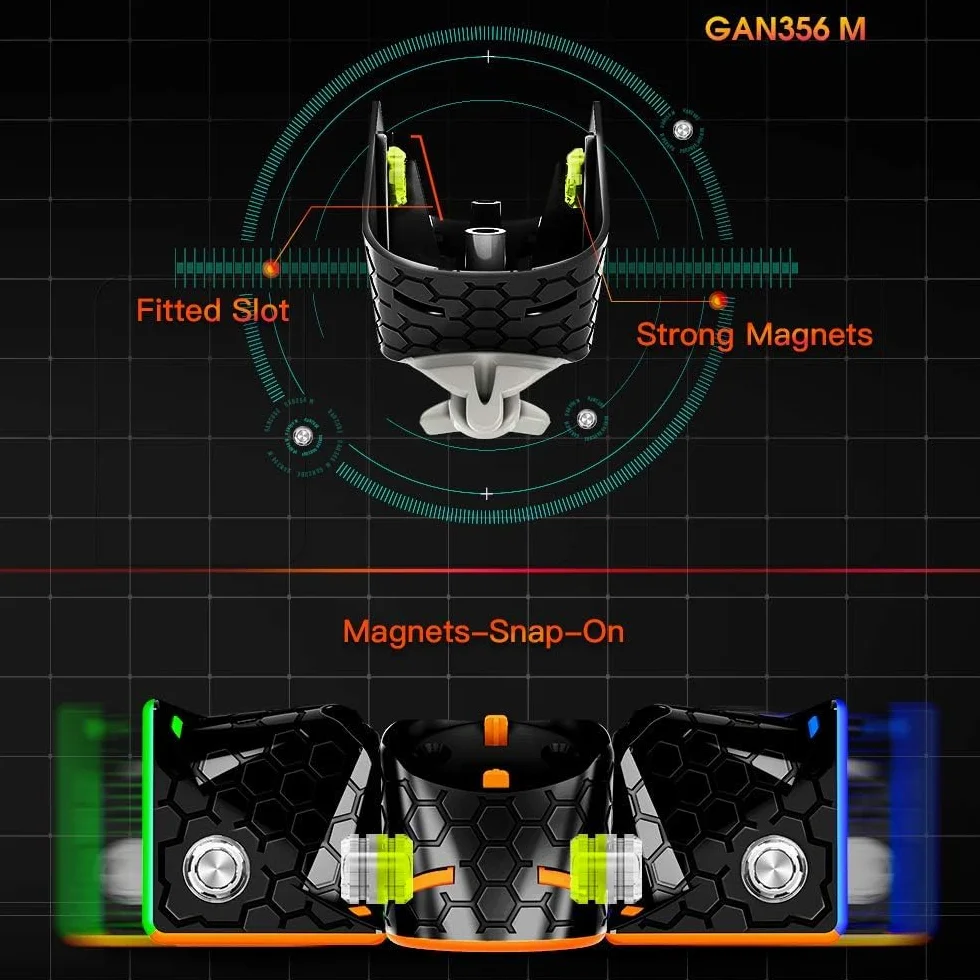 GAN 356M Magnetyczna kostka speedcube 3x3 48 magnesów 4 rodzaje sprężystości