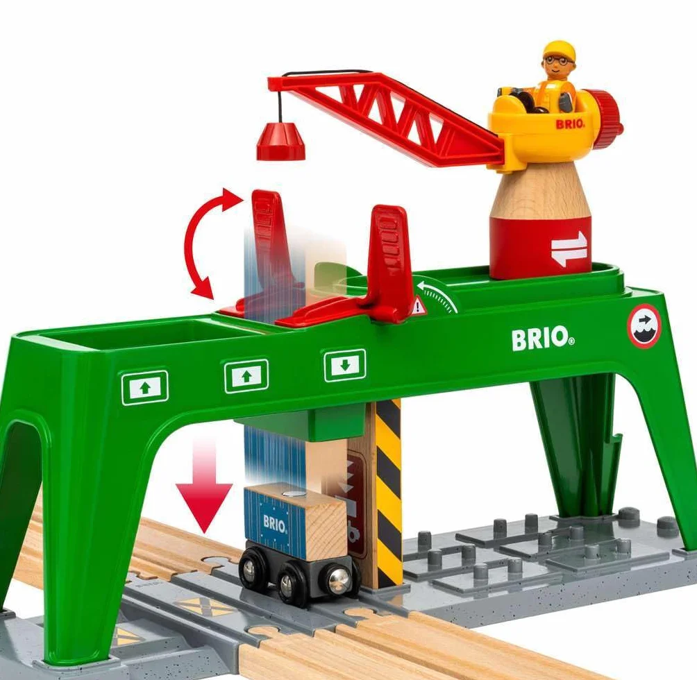 BRIO Dźwig kontenerowy biały