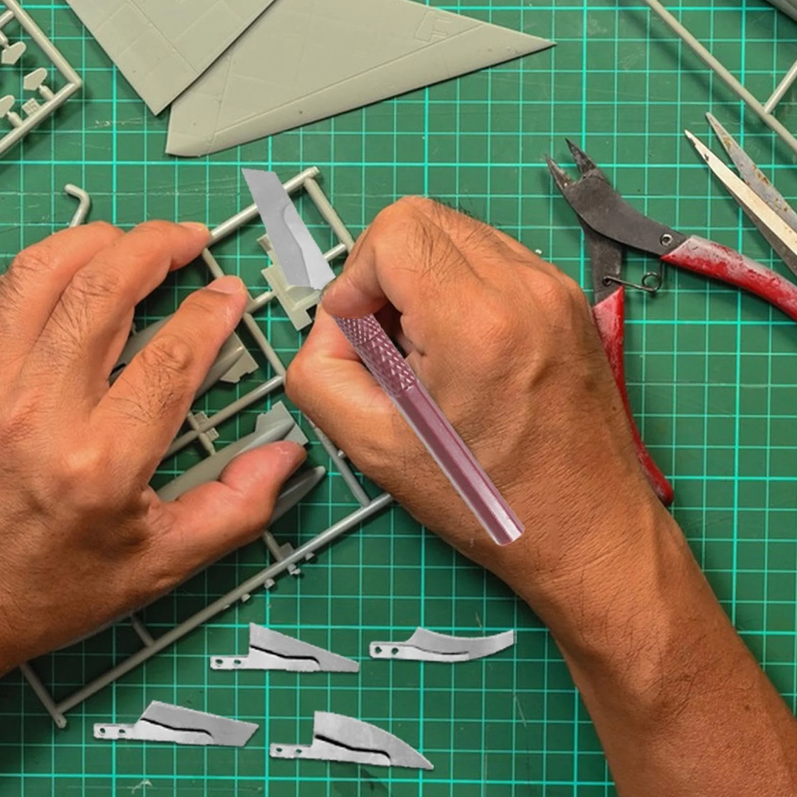 Zestaw pilarek ręcznych do modelarstwa, do modelowania, narzędzia rzemieślnicze, zestaw pił ręcznych - Hobby Craft Saw zestaw narzędzi do metalu z 4 nożami do majsterkowania do ręcznego cięcia