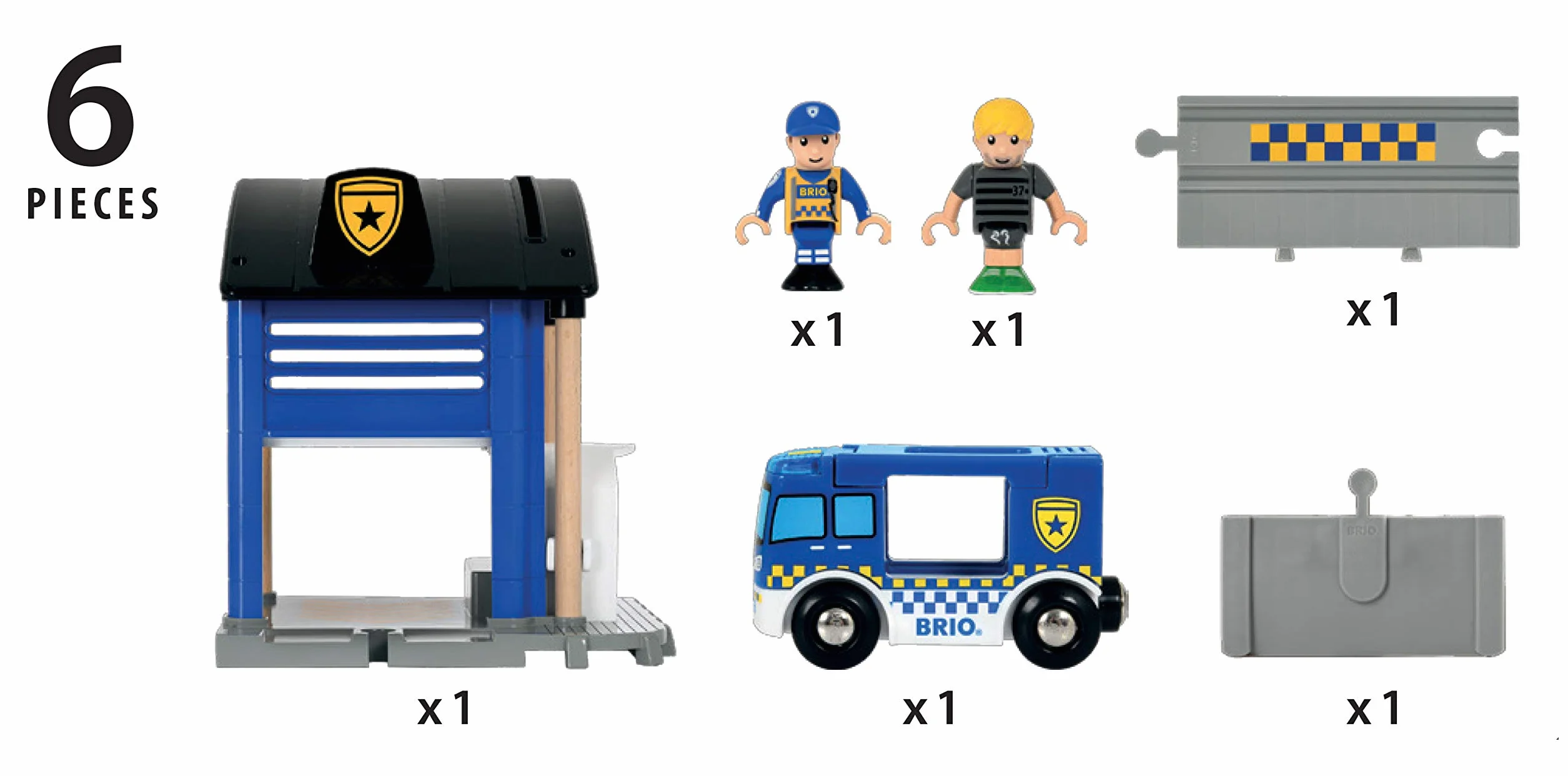 Brio 63381300 Posterunek Policji (63381300) Bezpieczna Zabawka Dla Dzieci Powyżej 3 Lat