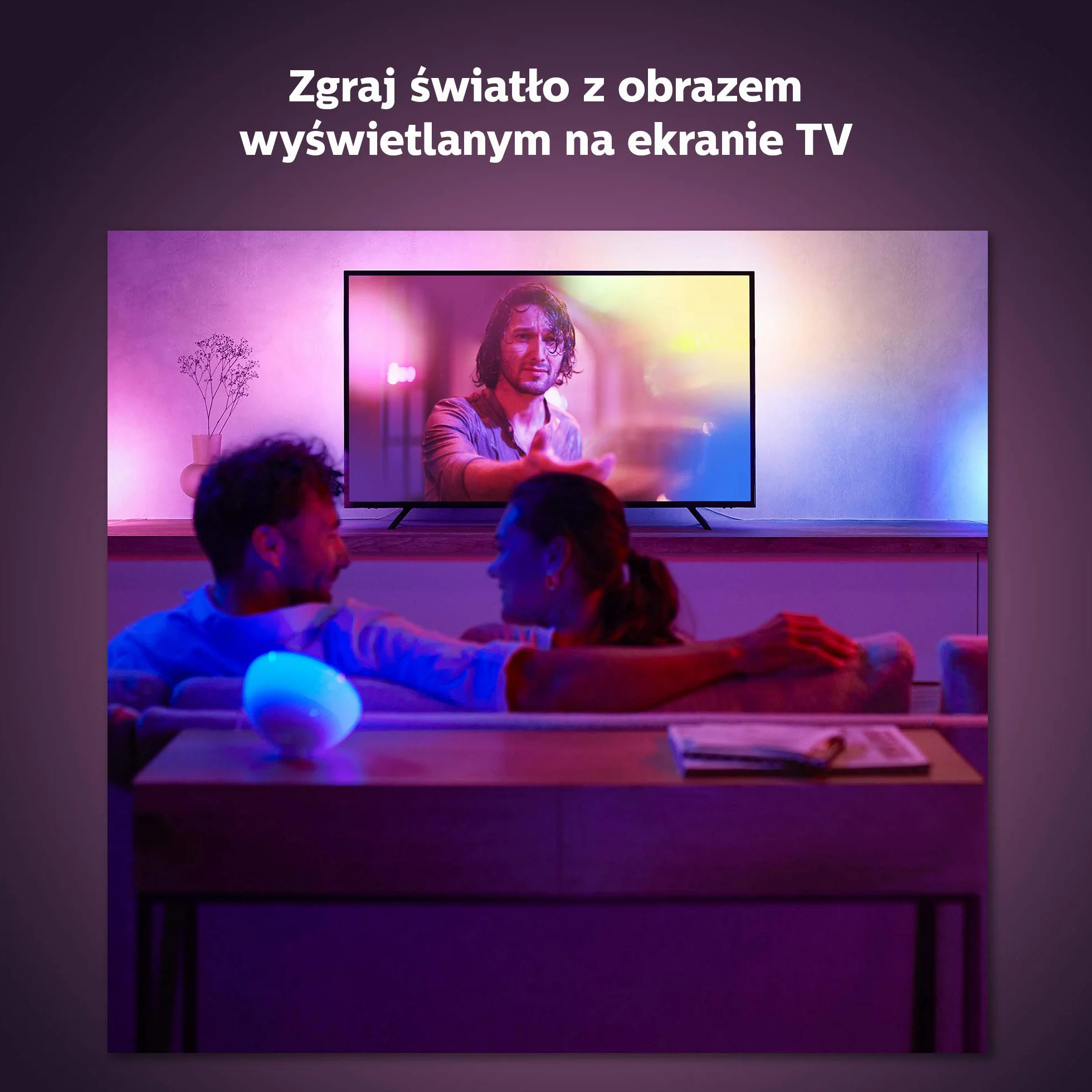 Philips Hue Play Taśma LED, 65 cali, Pasek LED Gradient 16mln Kolorów, Taśma ledowa Smart LED do Podświetlenia TV i Gamingu