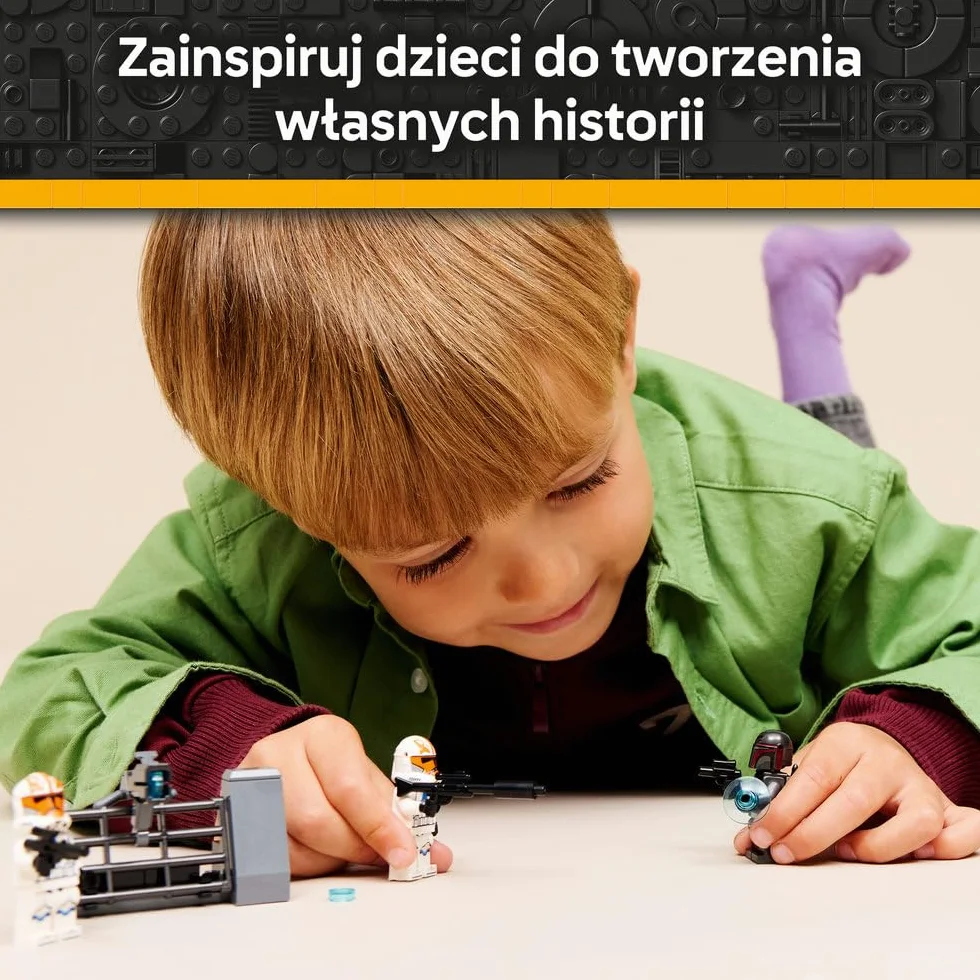LEGO Star Wars Oblężenie Mandalory — zestaw bitewny, zabawka dla dzieci, klocki dla 6-latka z czterema minifigurkami i śmigaczem, pomysł na prezent dla chłopców i dziewczynek w wieku od 6 lat 75449