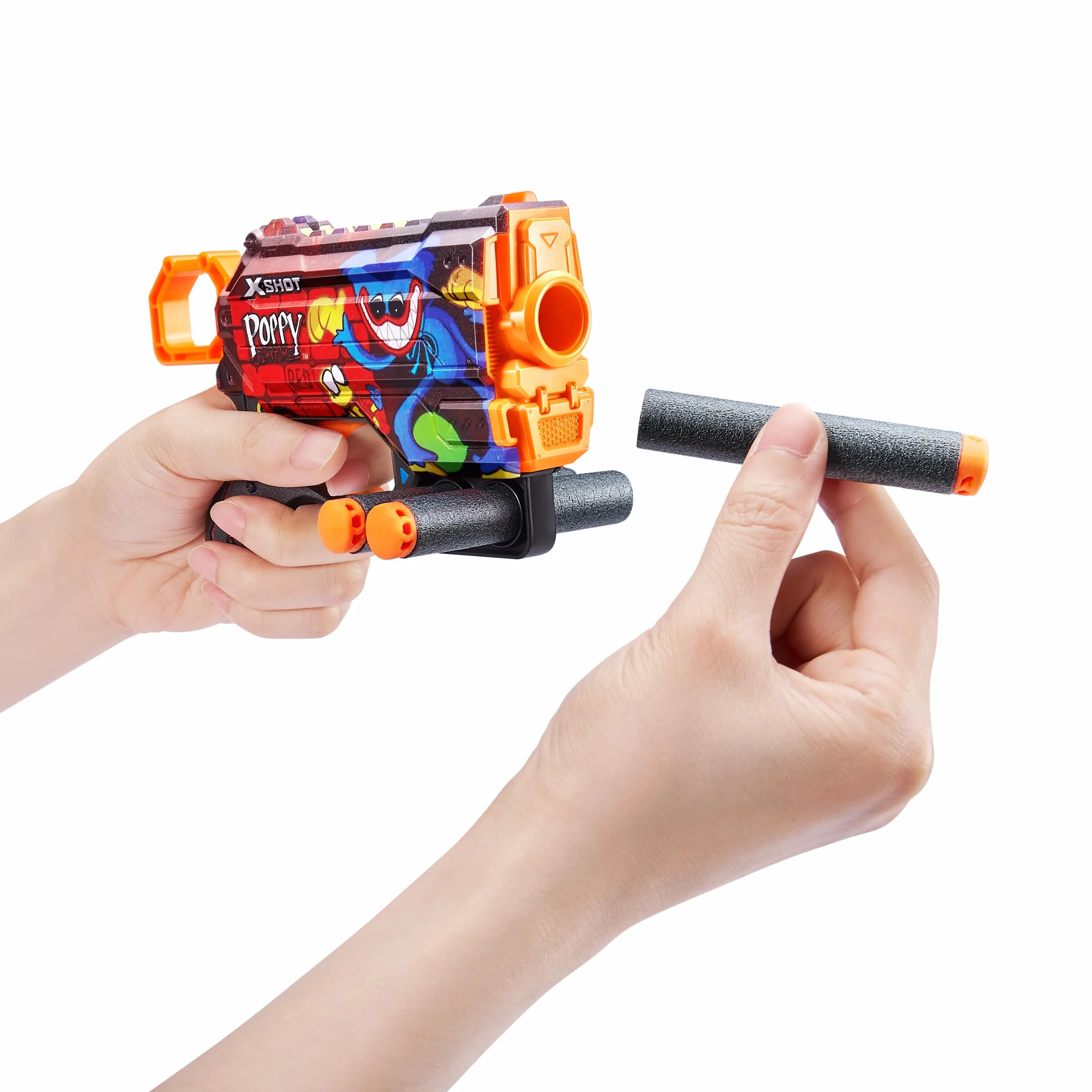 X-Shot Skins Menace Poppy Playtime Dart Blaster 2PK - Jumpscare + Toony, 16 rzutków autorstwa ZURU