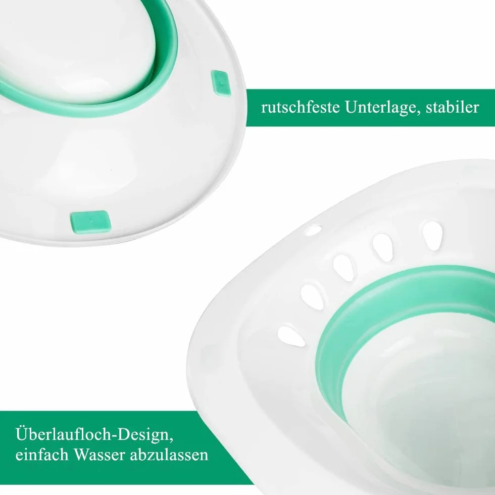 Bidet, miska bidetowa, składana miska bidetowa, wanna do kąpieli siedzącej, kąpiele siedzące, kąpiel siedząca, wkładka bidetowa, wkładka toaletowa (zielona)