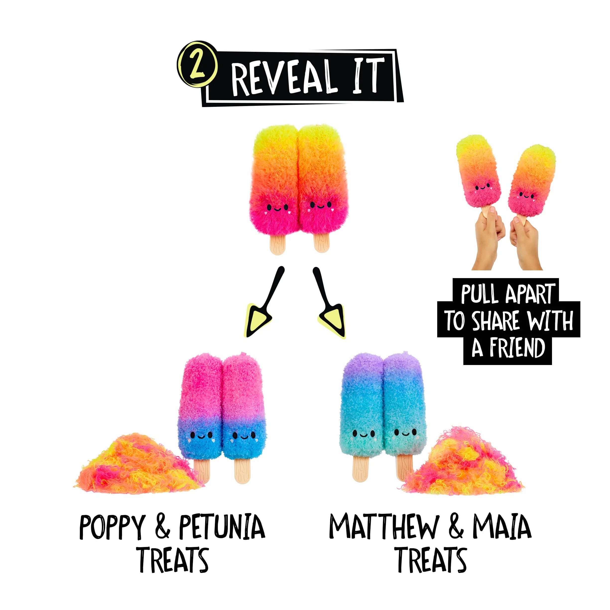 Fluffie Stuffiez Small Collectible Plush - Ice Pops - Niespodzianka po Rozpakowaniu - Przytulny Ultra Puszysty Pluszak DIY z Rodziny Fields - Zabawa Dotykowa i Sensoryczna - Dla Dzieci w Wieku 4+