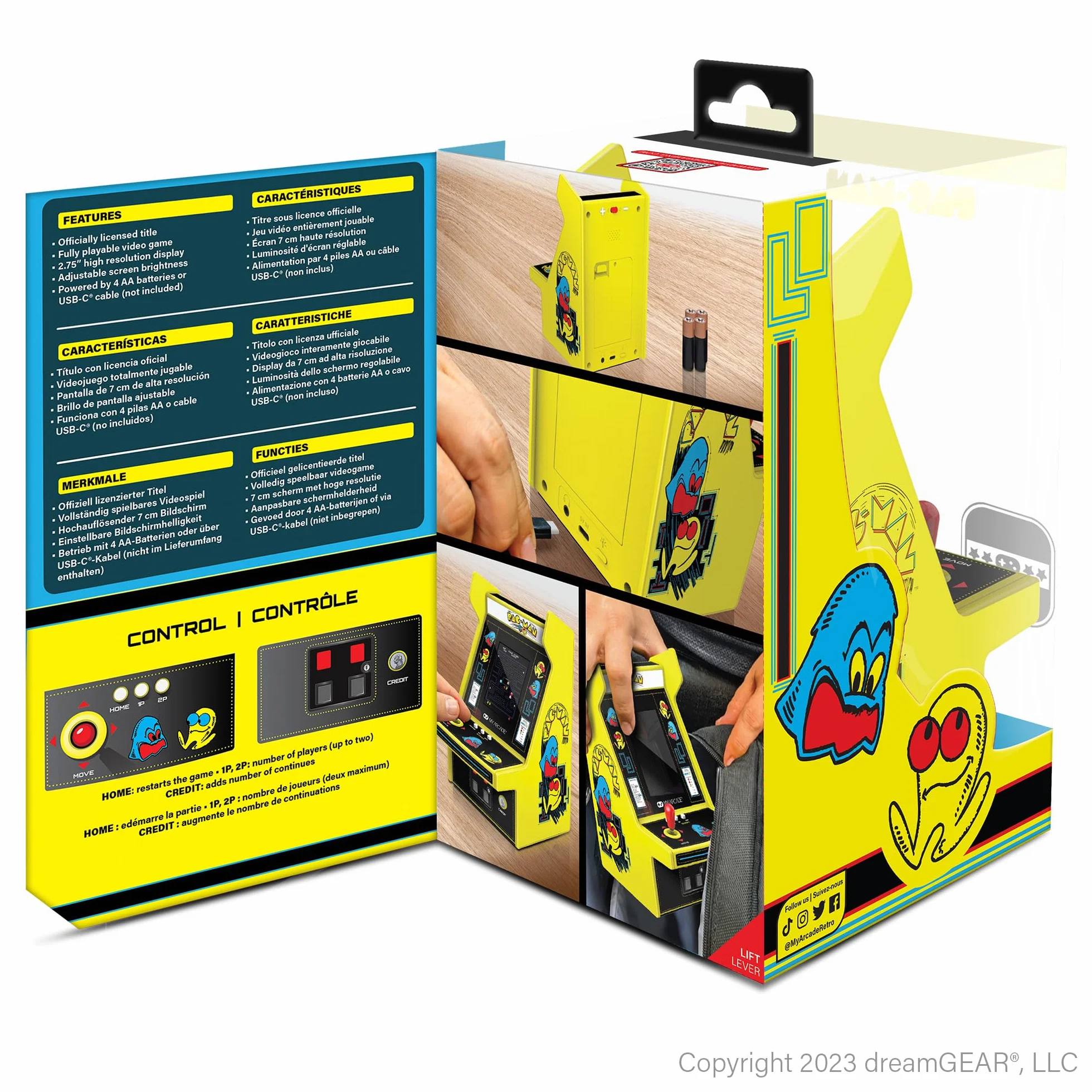 My Arcade DGUNL-4194 PAC-MAN Micro Player Pro Portable Retro Arcade