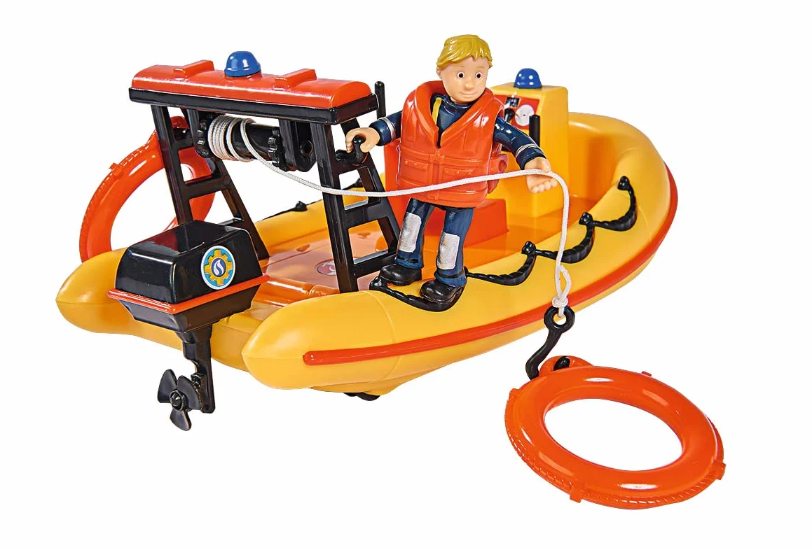 Simba 109252571038 Strażak Sam Łódź Neptun z figurką, 20 cm