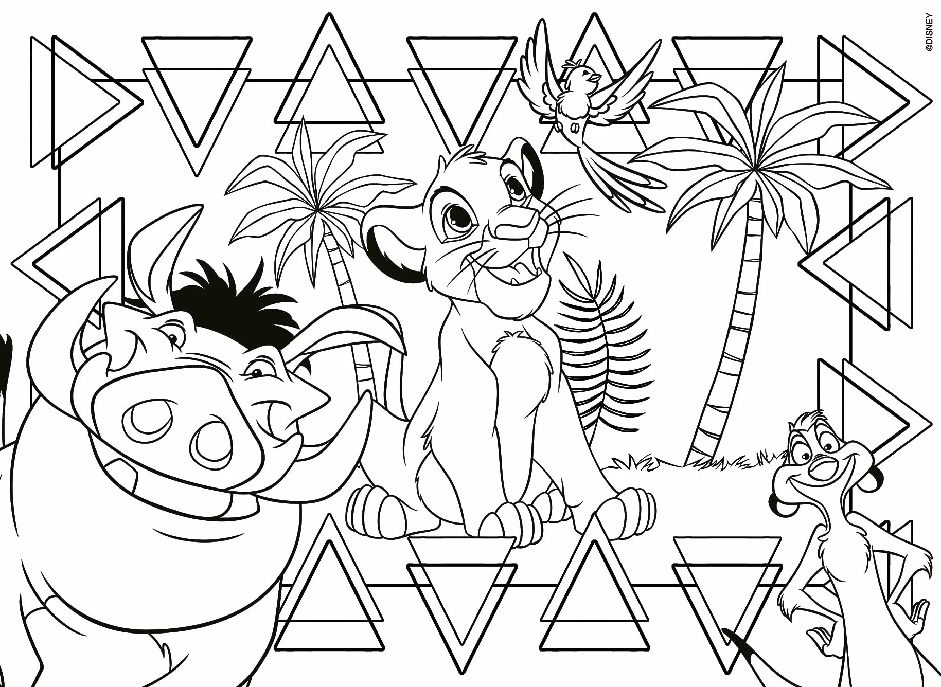 Liscianigiochi Król Lew Disney Puzzle, Wielokolorowy, 60 elementów