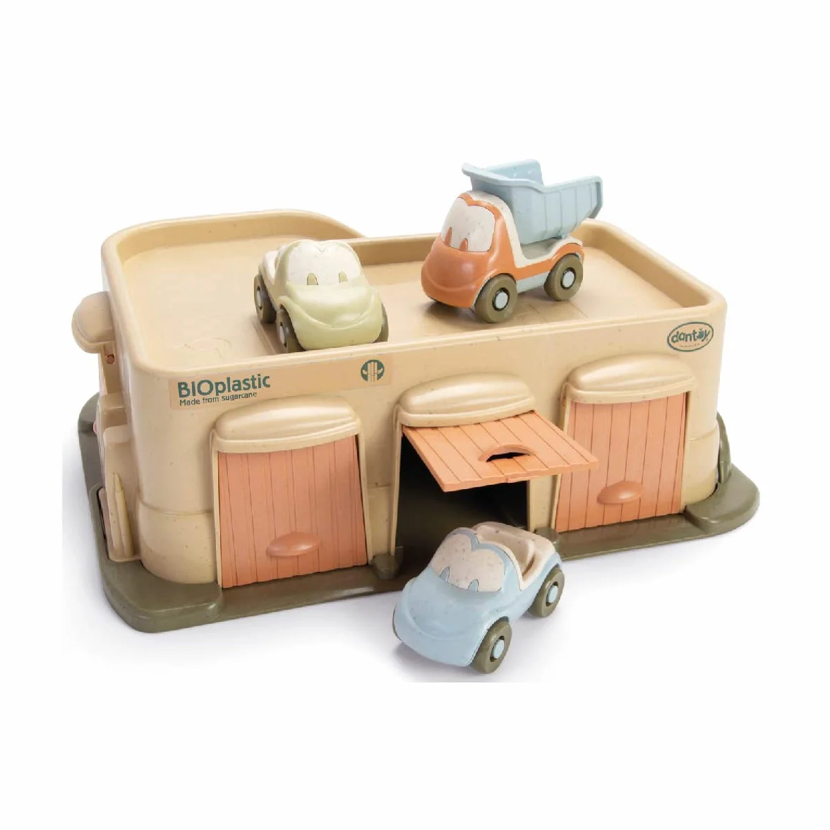 Dantoy BIO Garage with 3 Cars, Multicolour, 34.79 x 27.8 x 16.9 cm