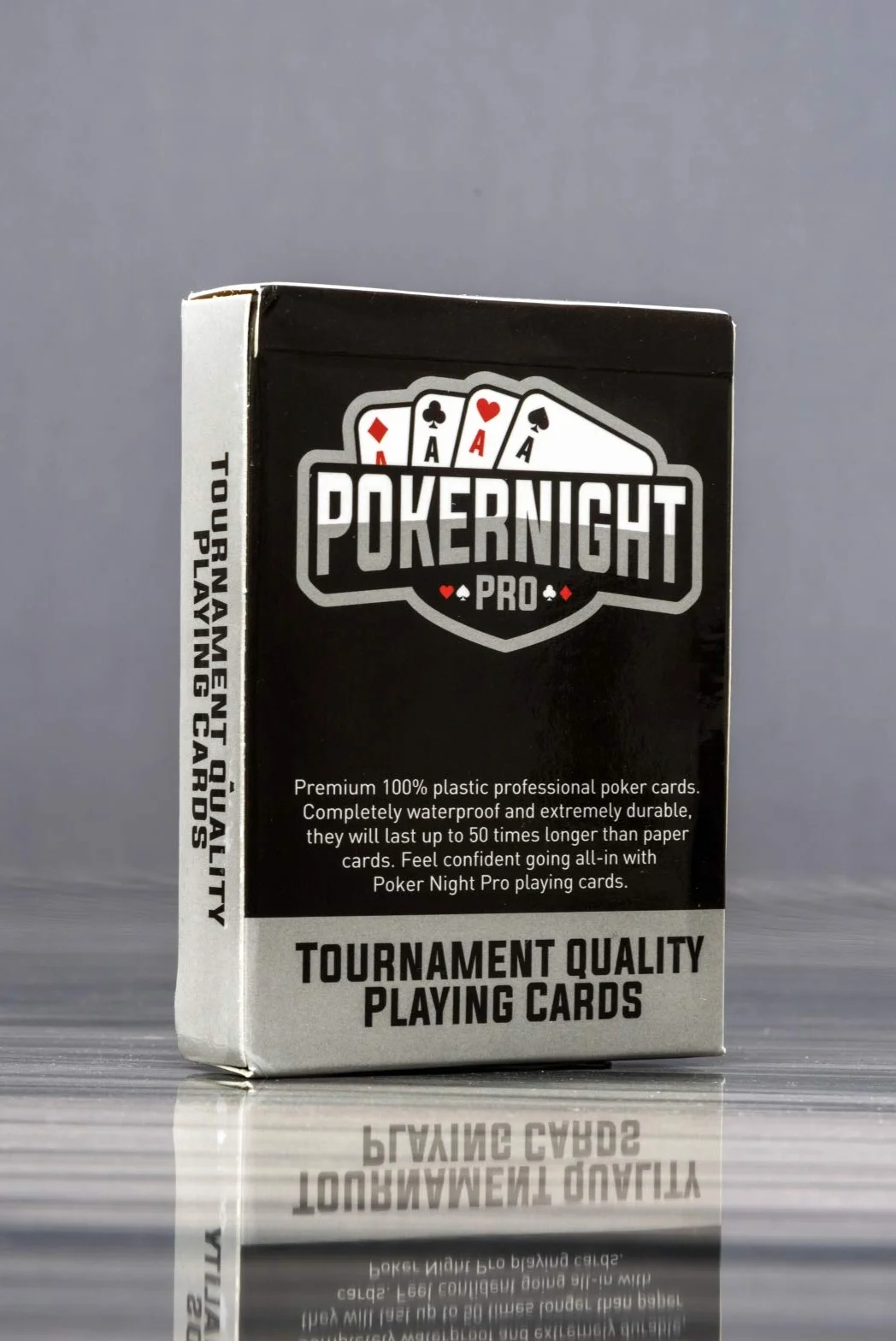 Talia Profesjonalnych, Wodoodpornych Kart do Pokera Texas Hold'em | 100% Plastik | 54 Karty w Talii (Czerwone Rewersy) | 2 Jokery | Indeks Jumbo