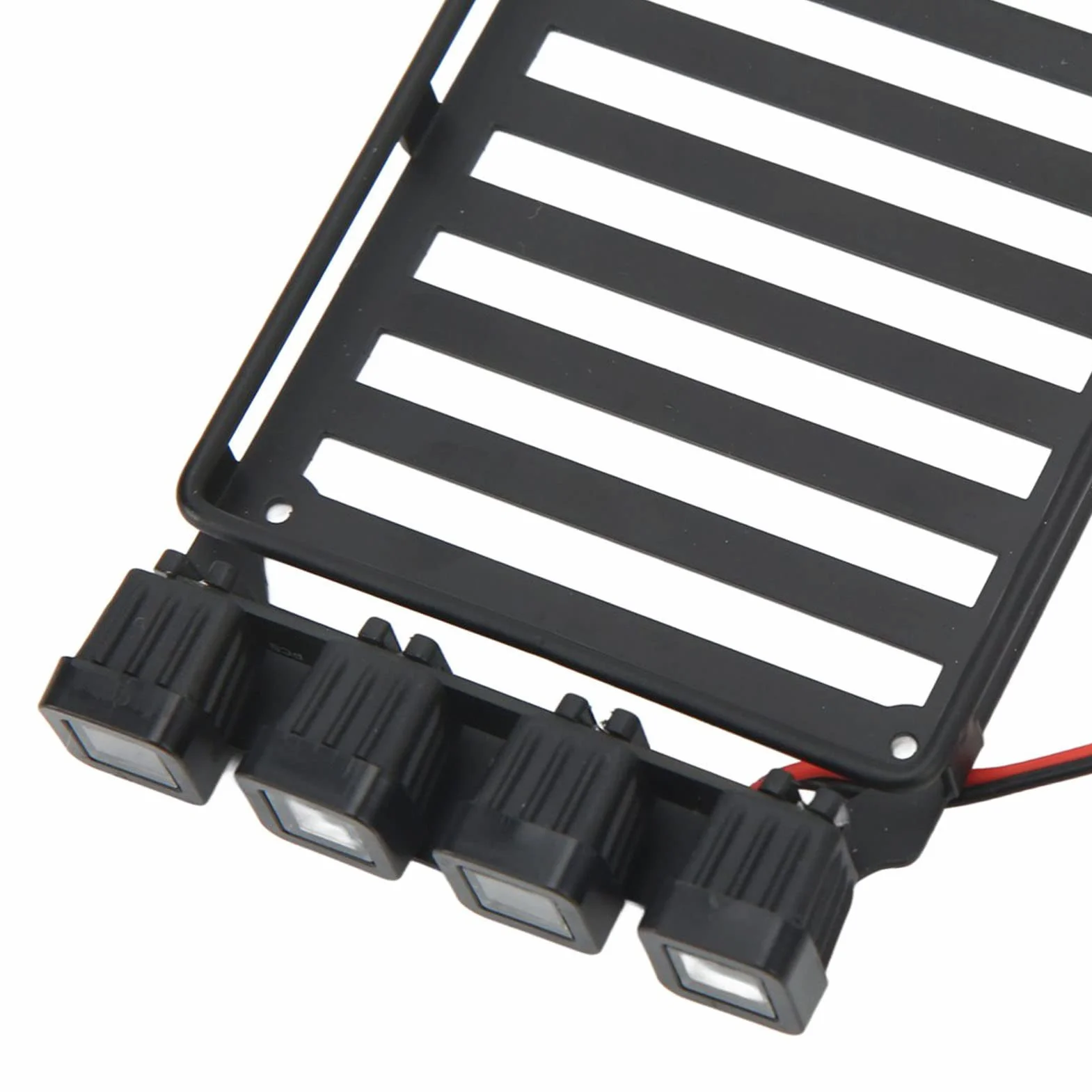 RC Bagażnik Dachowy Bagażnik RC Samochodowy Bagażnik Dachowy Część ze światłem LED do Axial SCX24 1/24 RC Crawler