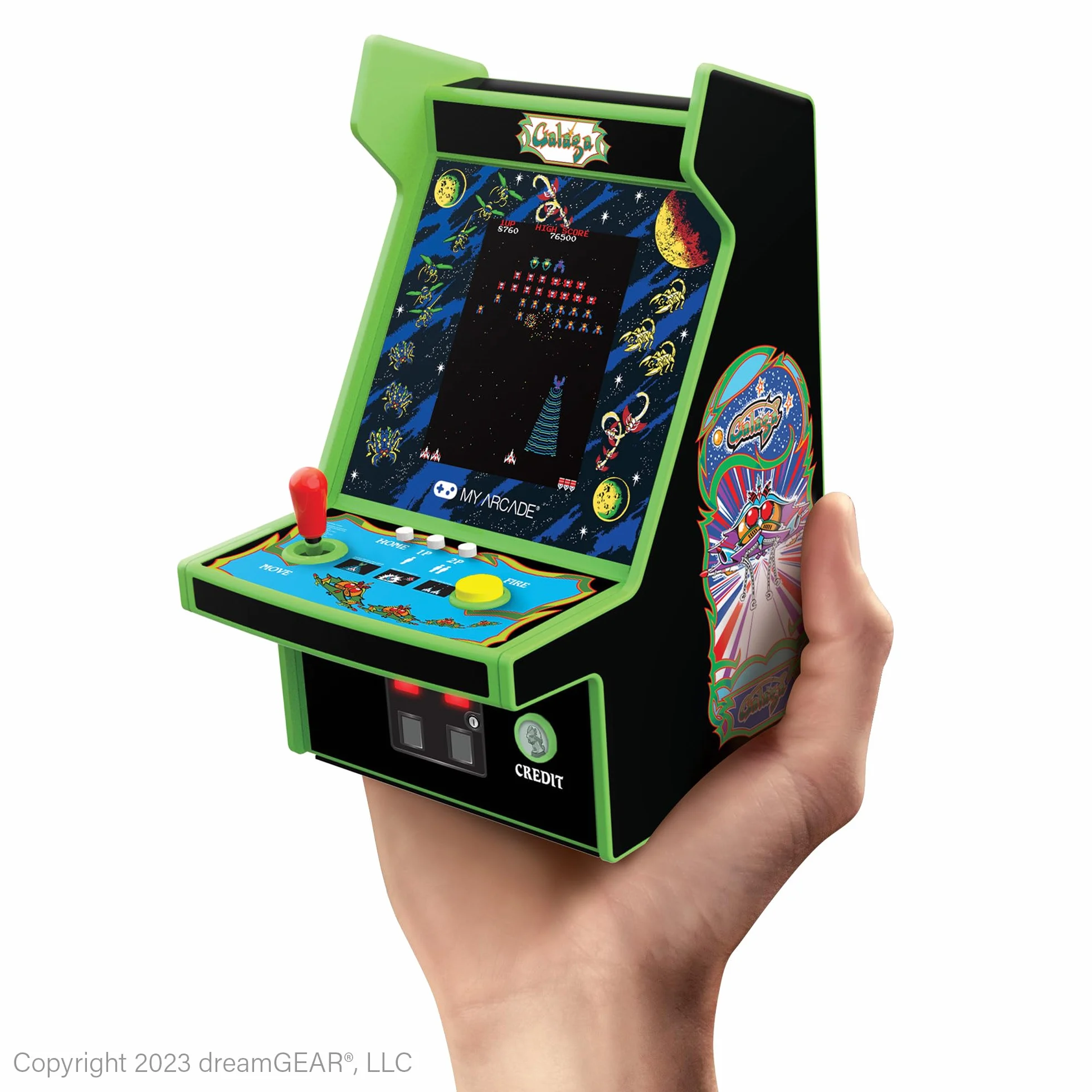 Micro Player PRO Galaga & Galaxian gra retro 7 cm ekran o wysokiej rozdzielczości