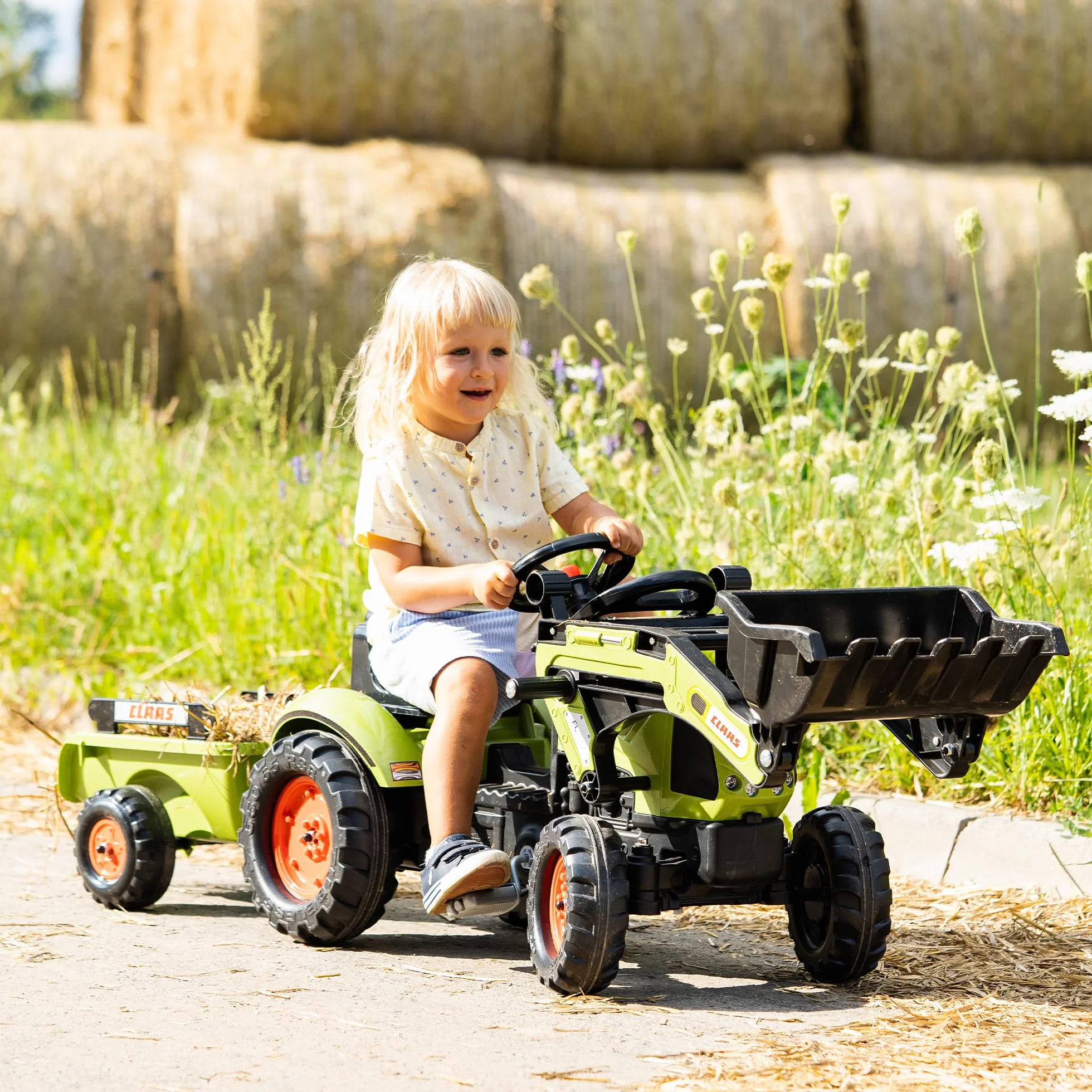 Falk Claas Arion 410 Traktor z Przyczepą 162 x 42 x 53 cm 8 kg