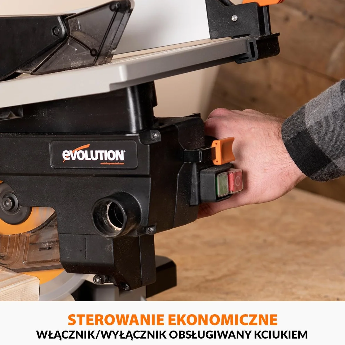 Evolution Power Tools R210MTS-G2 Zmienna piła ukośna/stołowa, kompaktowa, wielofunkcyjne cięcie różnych materiałów, ostrze TCT w zestawie do cięcia drewna, plastiku i metalu, 210mm