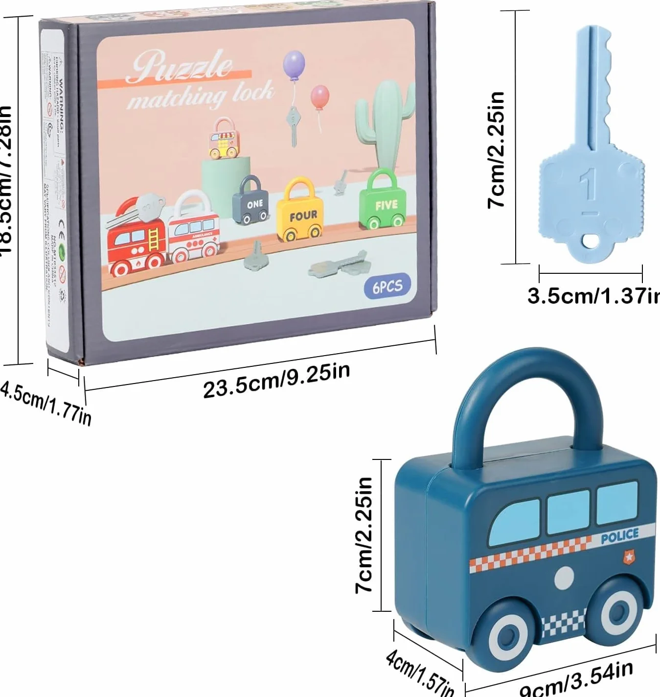 Ainiv Toys Auto, przedszkole, nauka wczesnego rozwoju zabawka dla małych dzieci w wieku 2 3 4 lata, motoryka precyzyjna, gra planszowa dla chłopców i dziewczynek, dzieci, prezenty