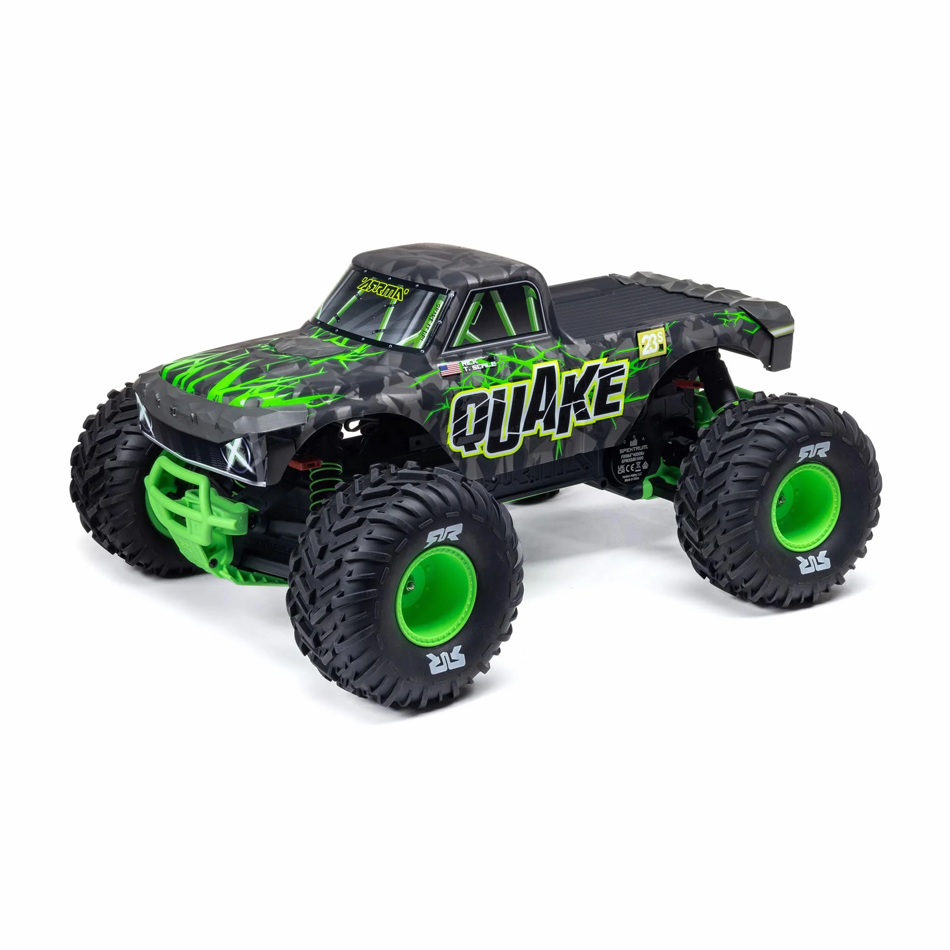 ARRMA RC Truck 1/10 Quake 223S 2WD RTR Brushless Monster Truck Green