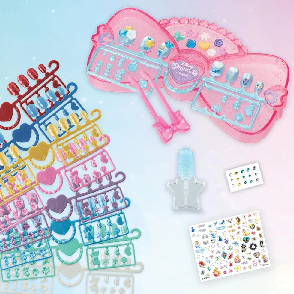 Aquabeads Nail Studio - Zestaw do manicure Princesses Disney, plastikowy, prostokątny, kreatywny - 35006