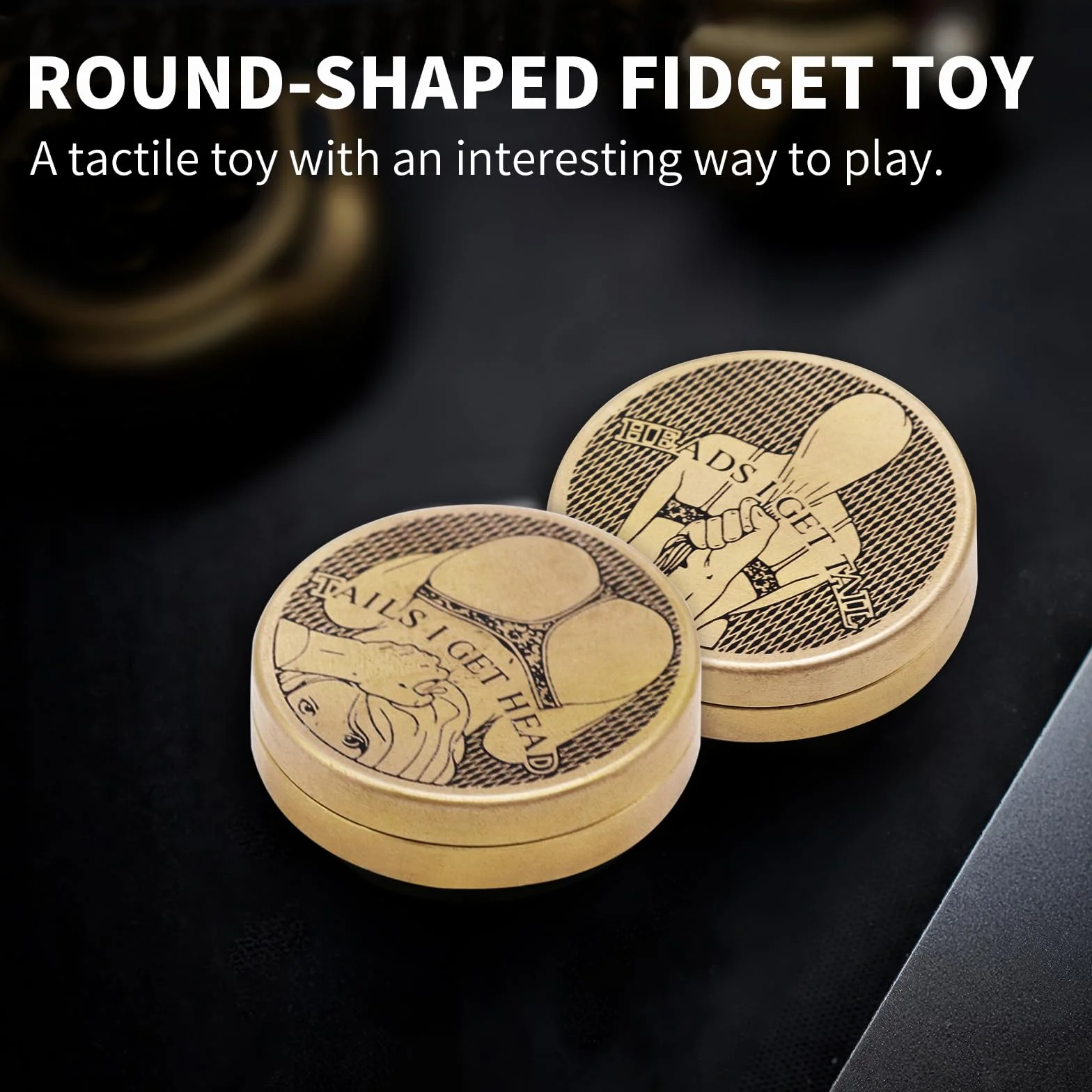 Fidget Slider Push Card, magnetyczna metalowa zabawka, EDC dla dorosłych, okrągła zabawka redukująca stres, obniż lęk i zwiększ koncentrację, prezent dla mężczyzn przeciwko stresowi