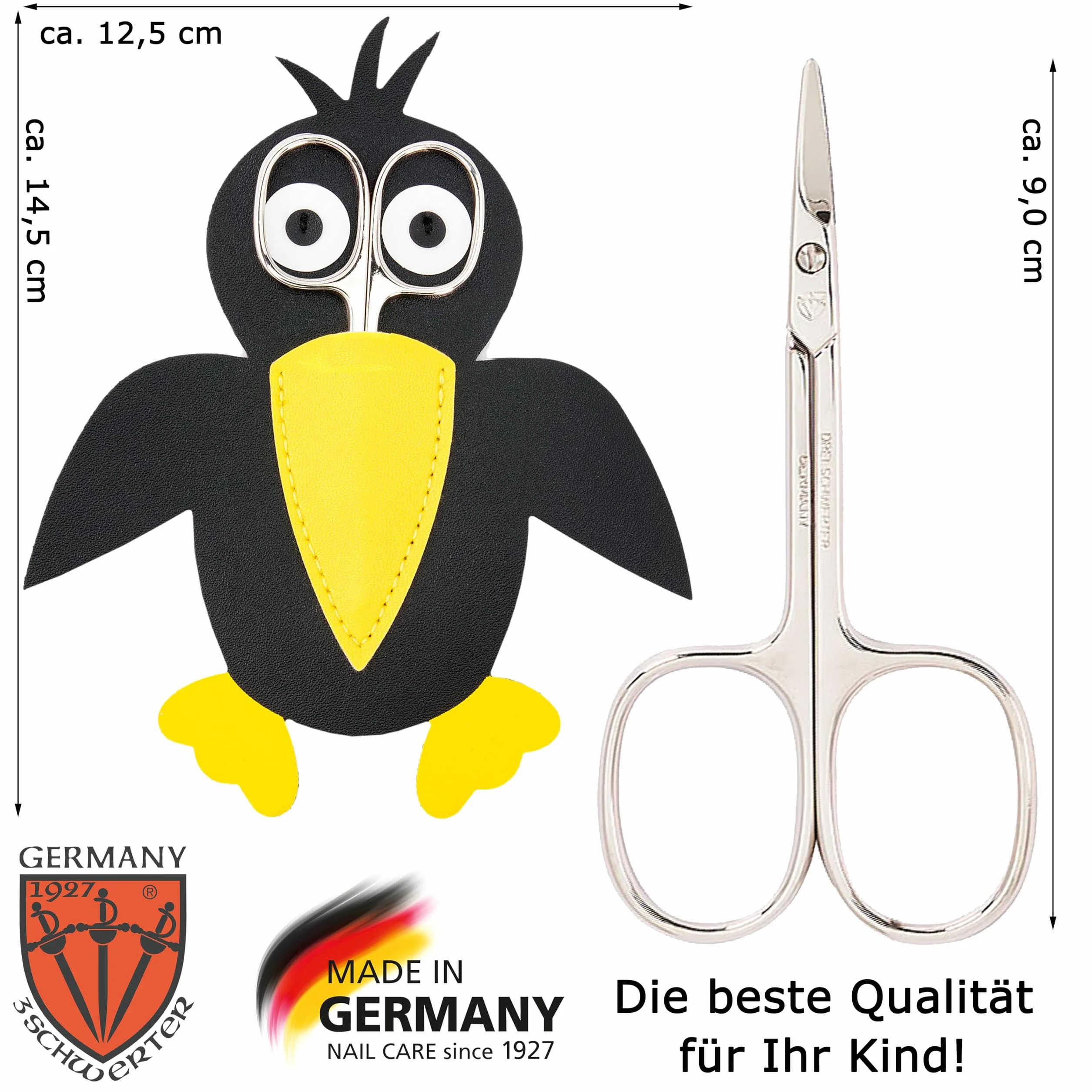 Kruk CORBI Swords Germany - Nożyczki dla niemowląt i małych dzieci z etui