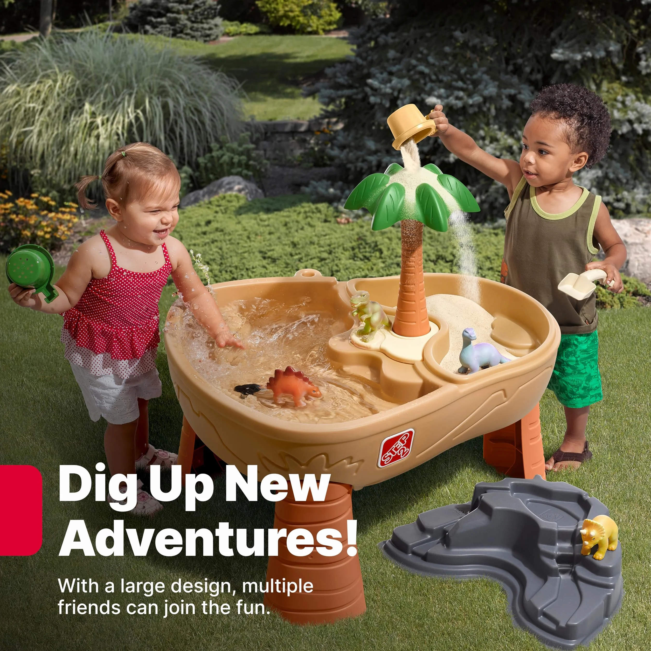 STEP 2 874500 Dino Dig Sand & Water Table, Brown
