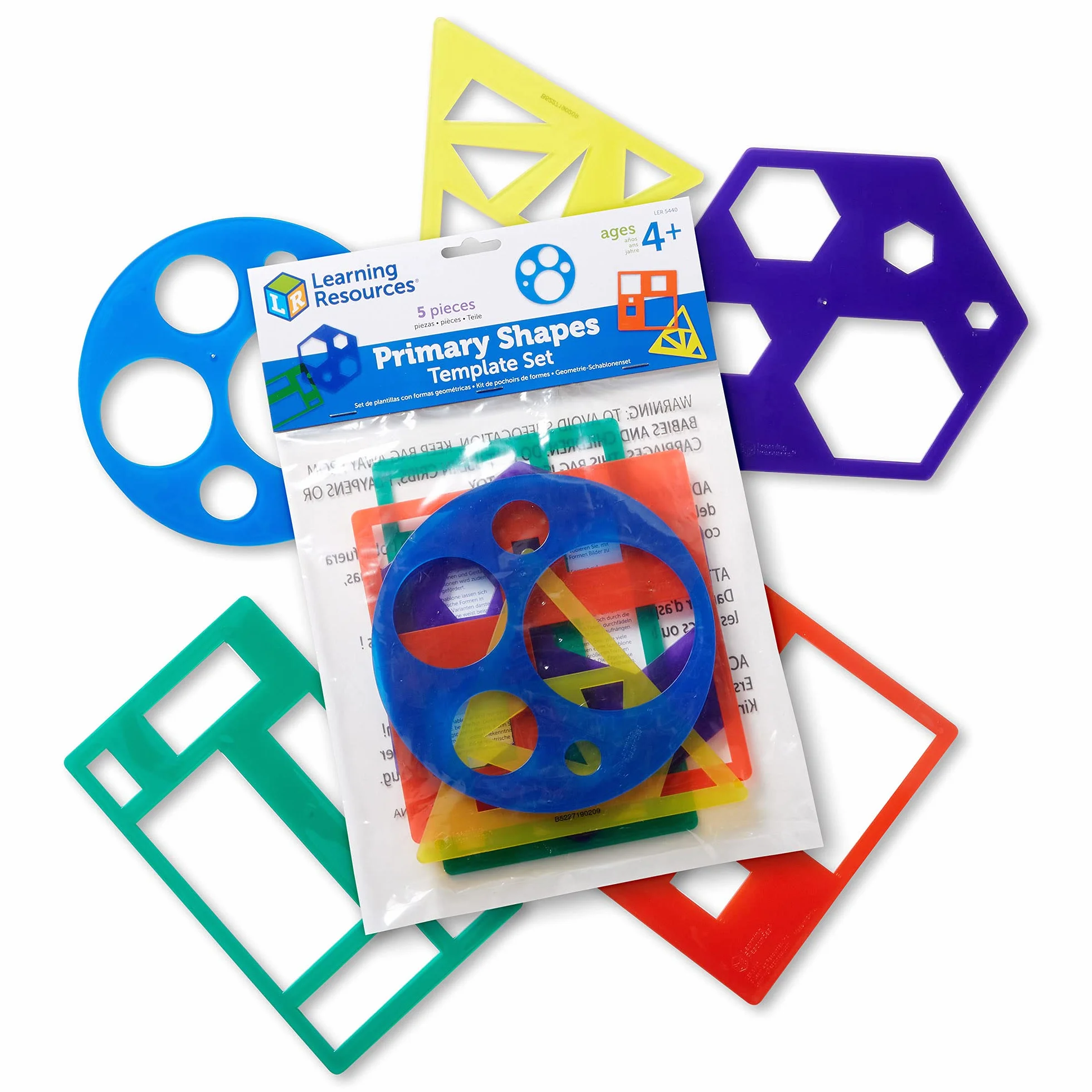 Learning Resources Podstawowy Ksztalty Szablon 5-Kawałek Zestaw