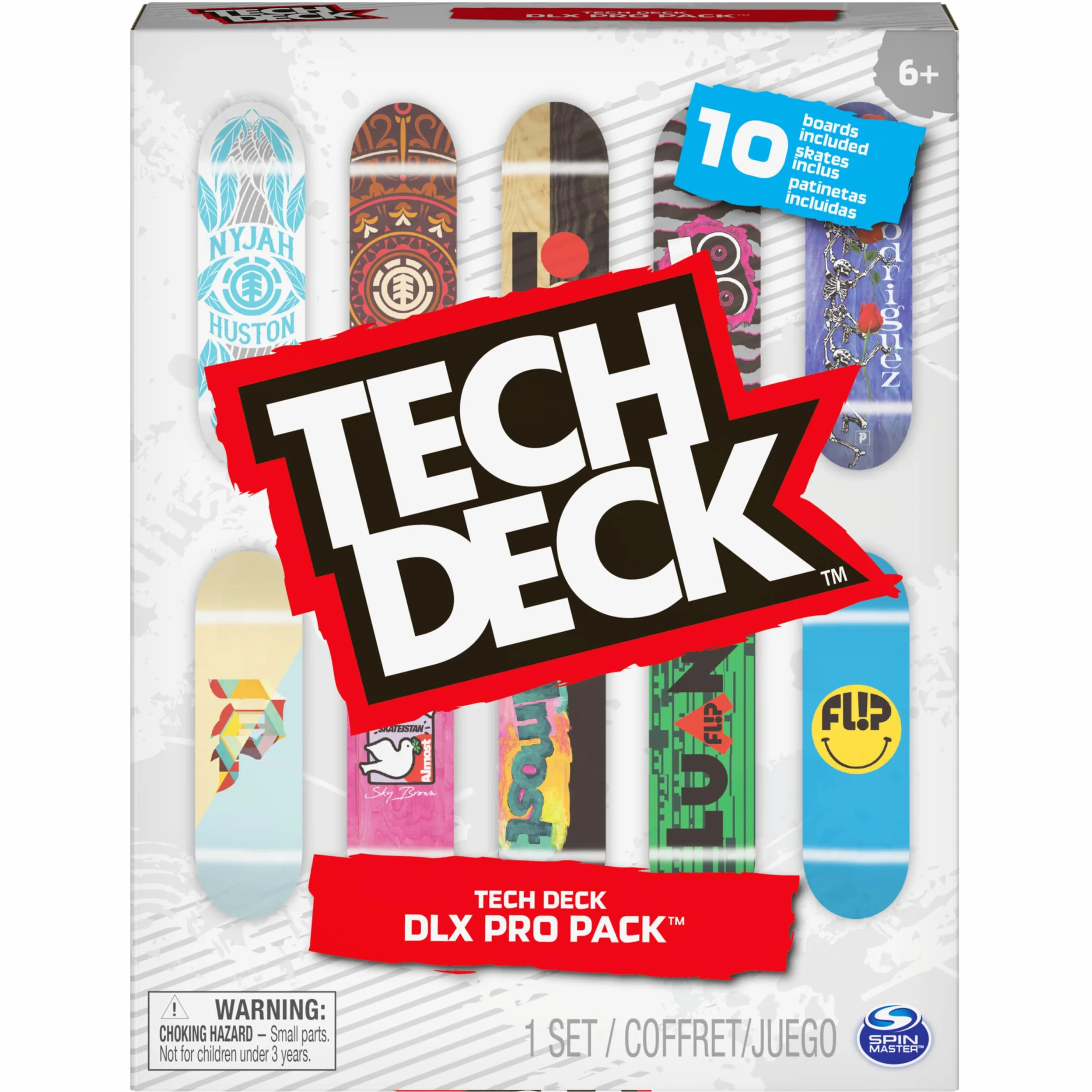 Tech Deck DLX Pro 10-pak fingerboardów kolekcjonerskich dla miłośników skate'ów