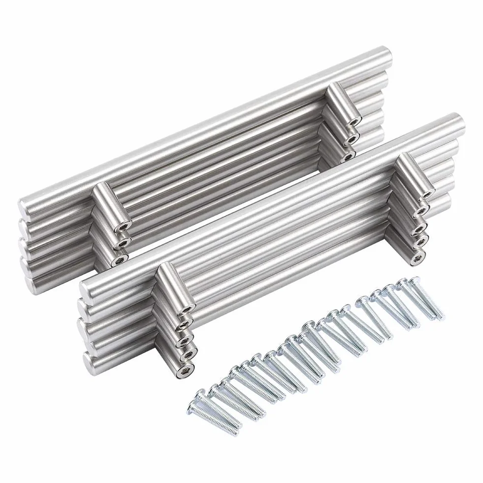 20 x uchwyty do szafek kuchennych ze stali nierdzewnej, średnica 12 mm, odległość od środka 128 mm, klamka, uchwyt w kształcie litery T kuchnia, szuflada, sypialnia i meble