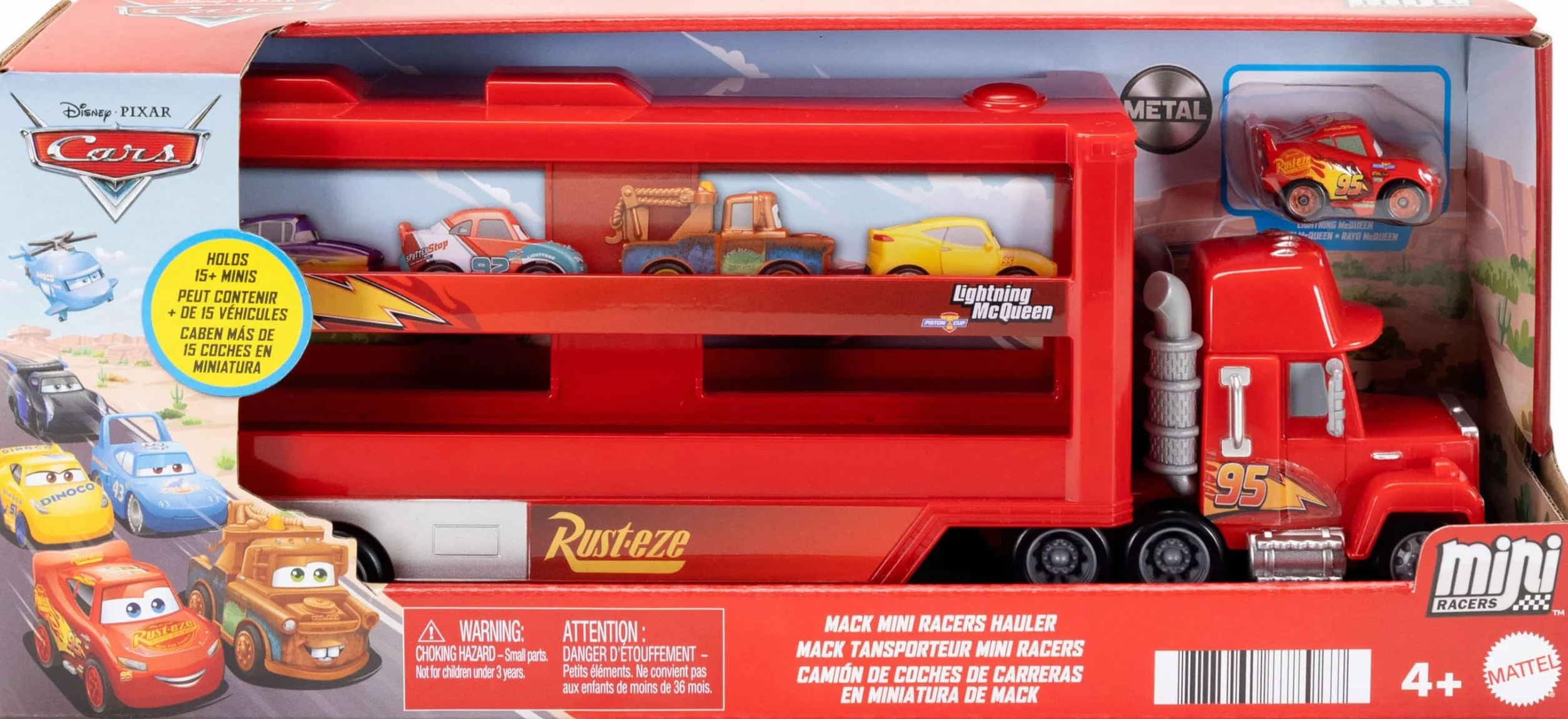 Mattel Disney Pixar Cars - Asortyment Mini Racer Transporter Z Mini pojazdem, Zabawki od 4 Lat GNW34
