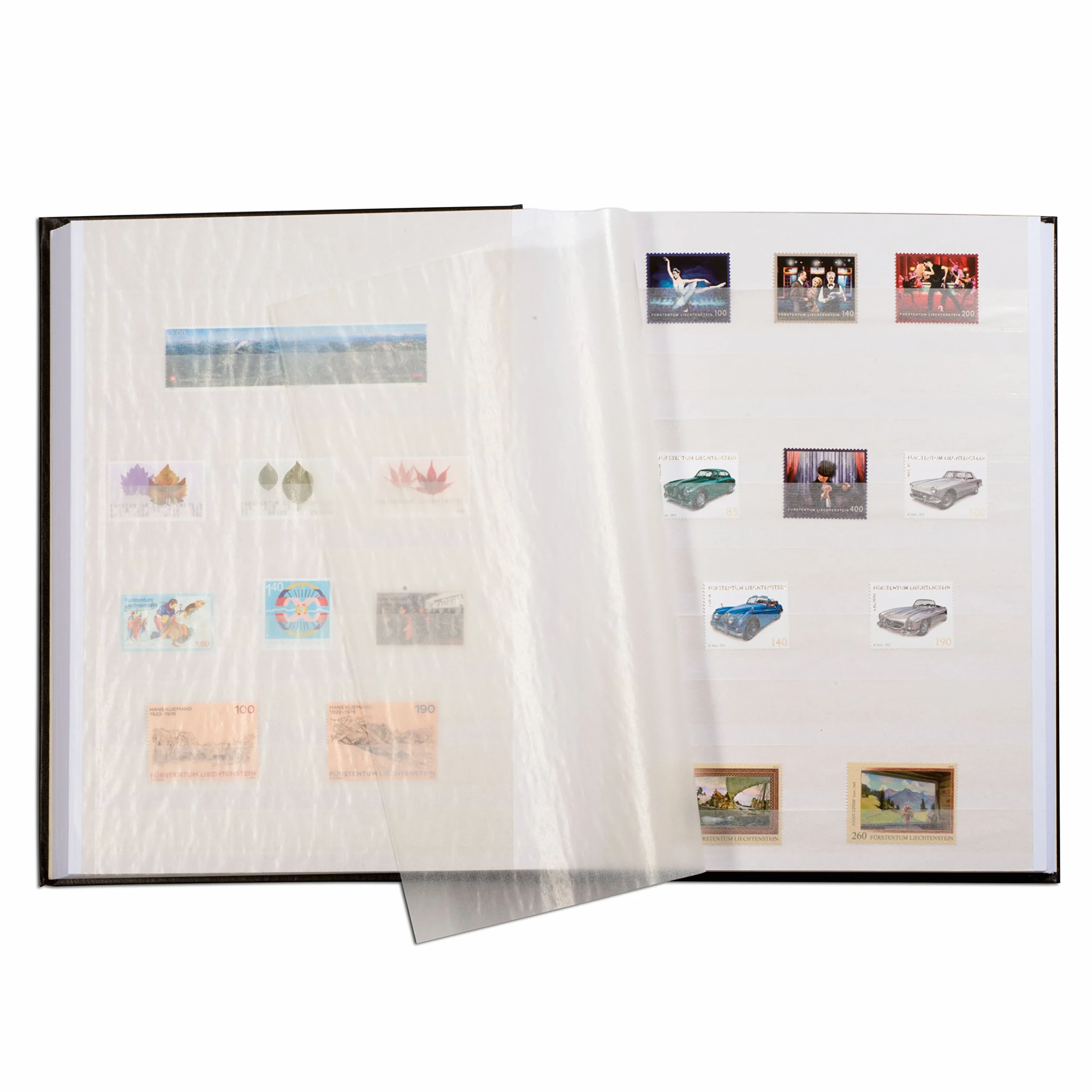 Leuchtturm Album do kolekcjonowania znaczków pocztowych, segregator Comfort, DIN A4, 64 strony, czarna
