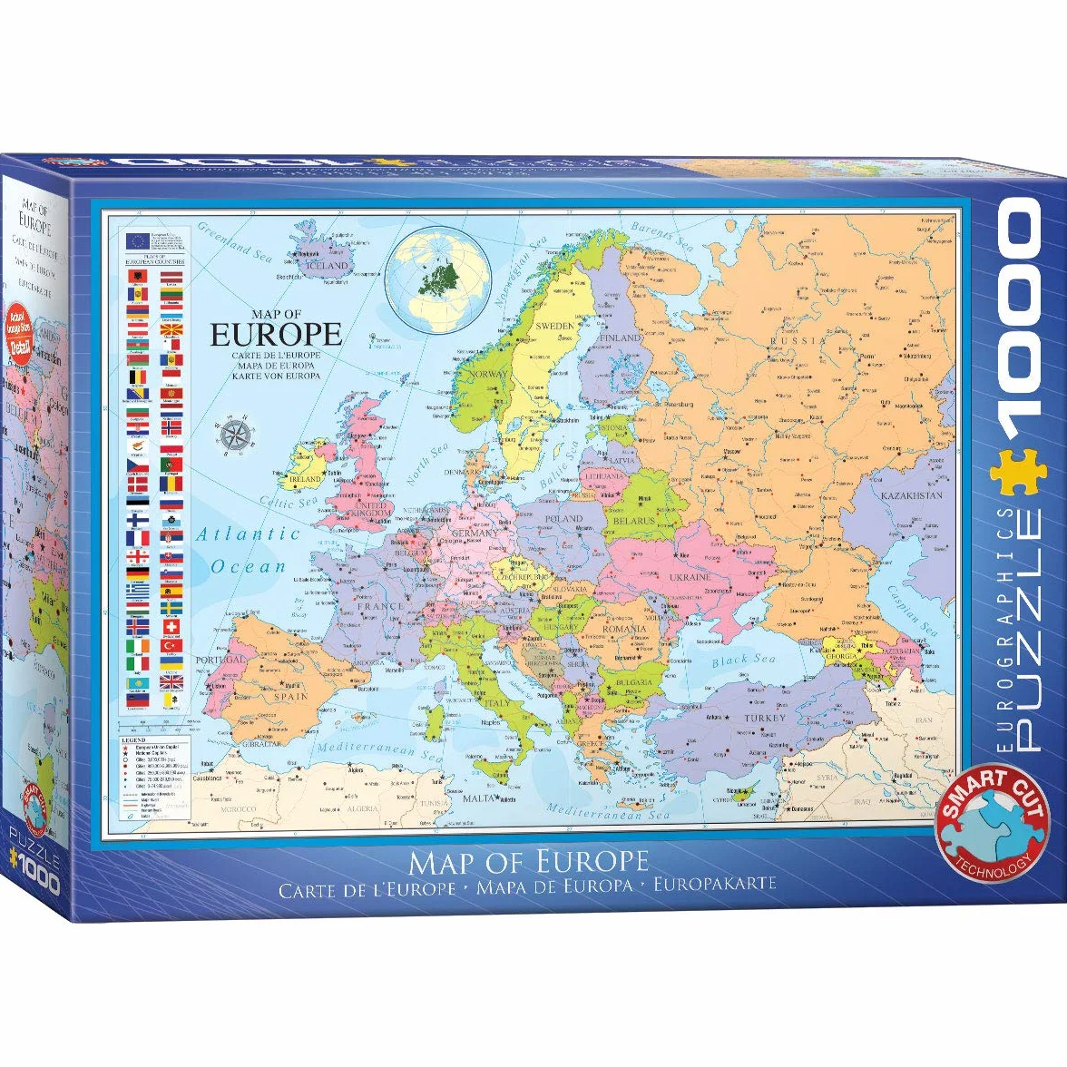 Karte von Europa 1000 Teile