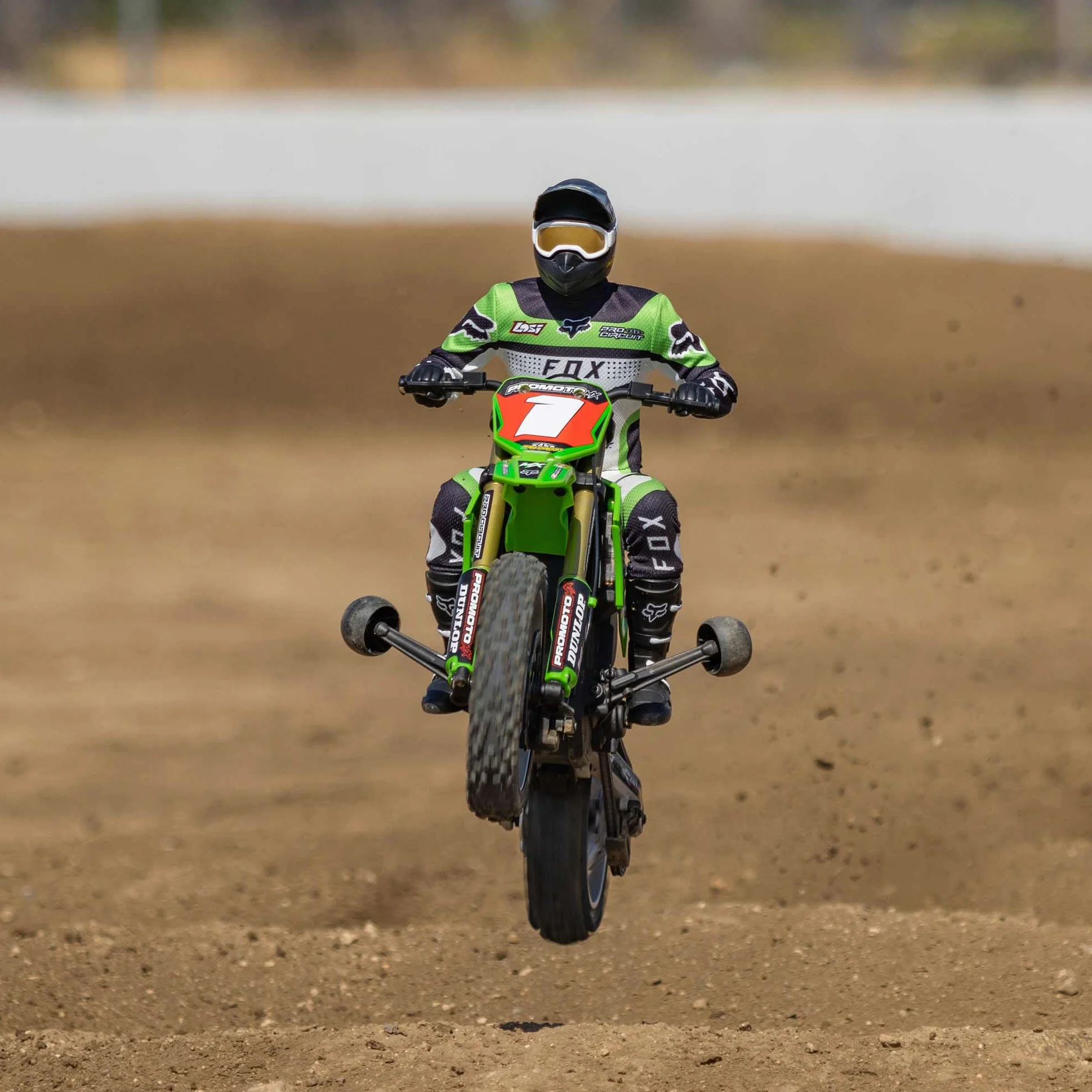 LOSI RC 1/4 Promoto-MX Motorcycle RTR z baterią i ładowarką, Pro Circuit, LOS06002, Green